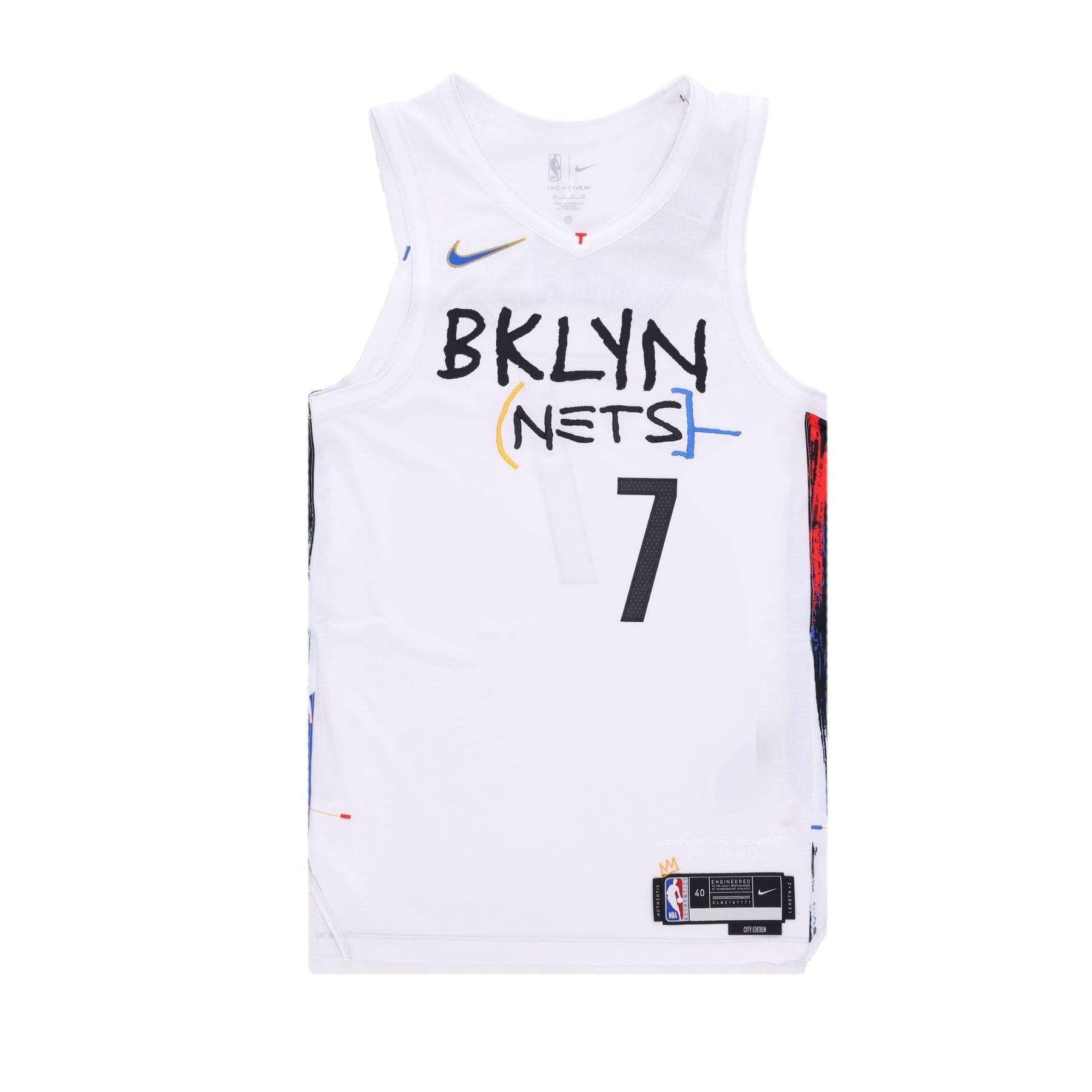 NIKE NBA Canotta Basket Uomo Nba City Edition 22 Dri-fit Authentic Jersey No 7 Kevin Durant Bronet White - 5