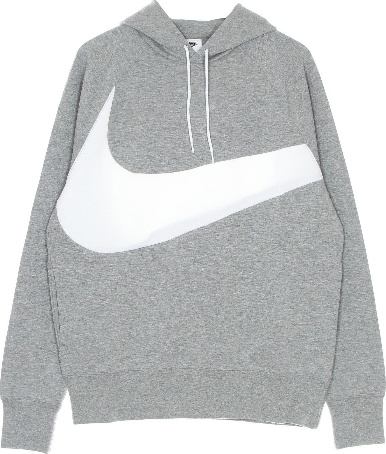 Nike Felpa Leggera Cappuccio Uomo Swoosh Tech Fleece Pullover Hoodie Dk Grey Heather/white/white – XL – grigio