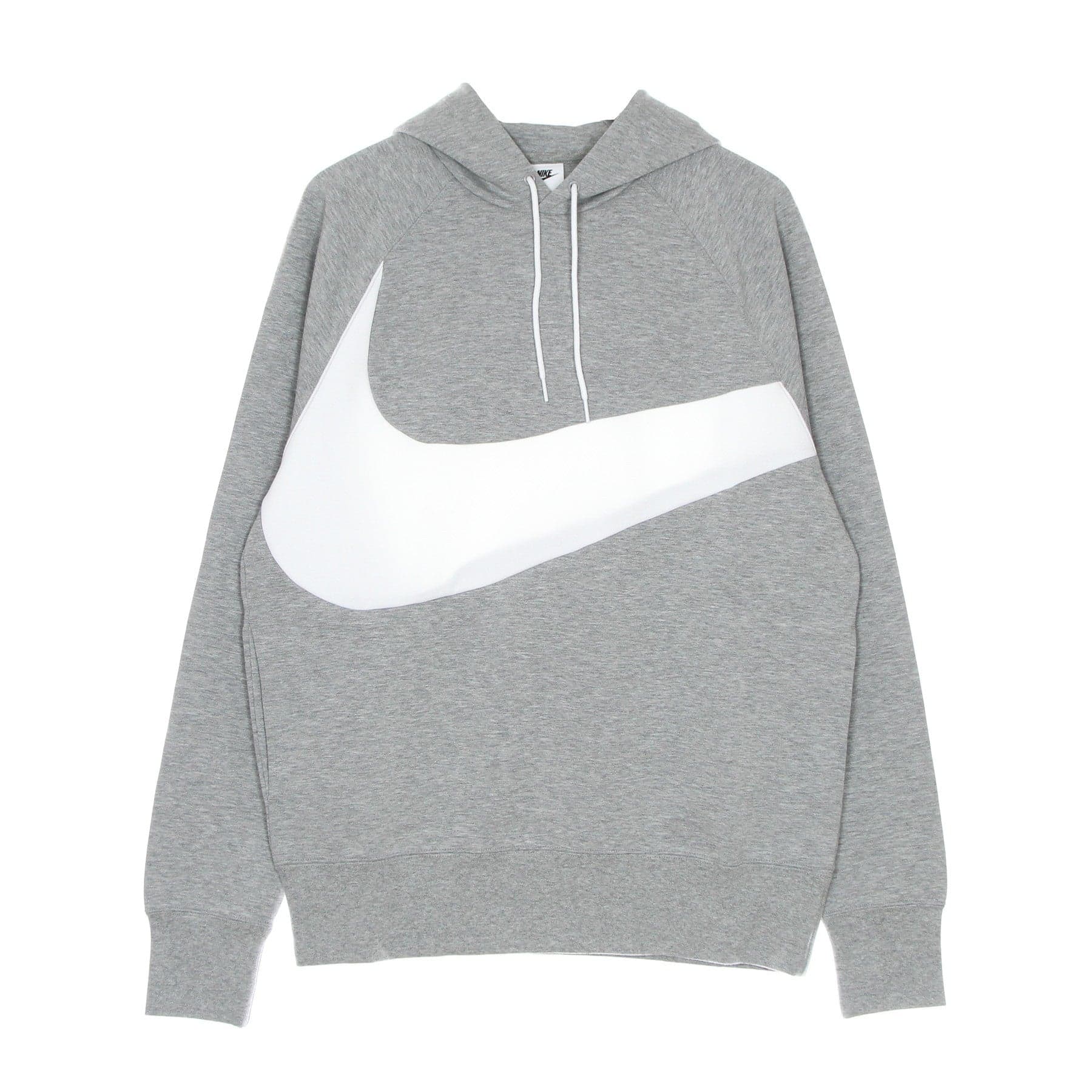 Nike Felpa Leggera Cappuccio Uomo Swoosh Tech Fleece Pullover Hoodie Dk Grey Heather/white/white - 6