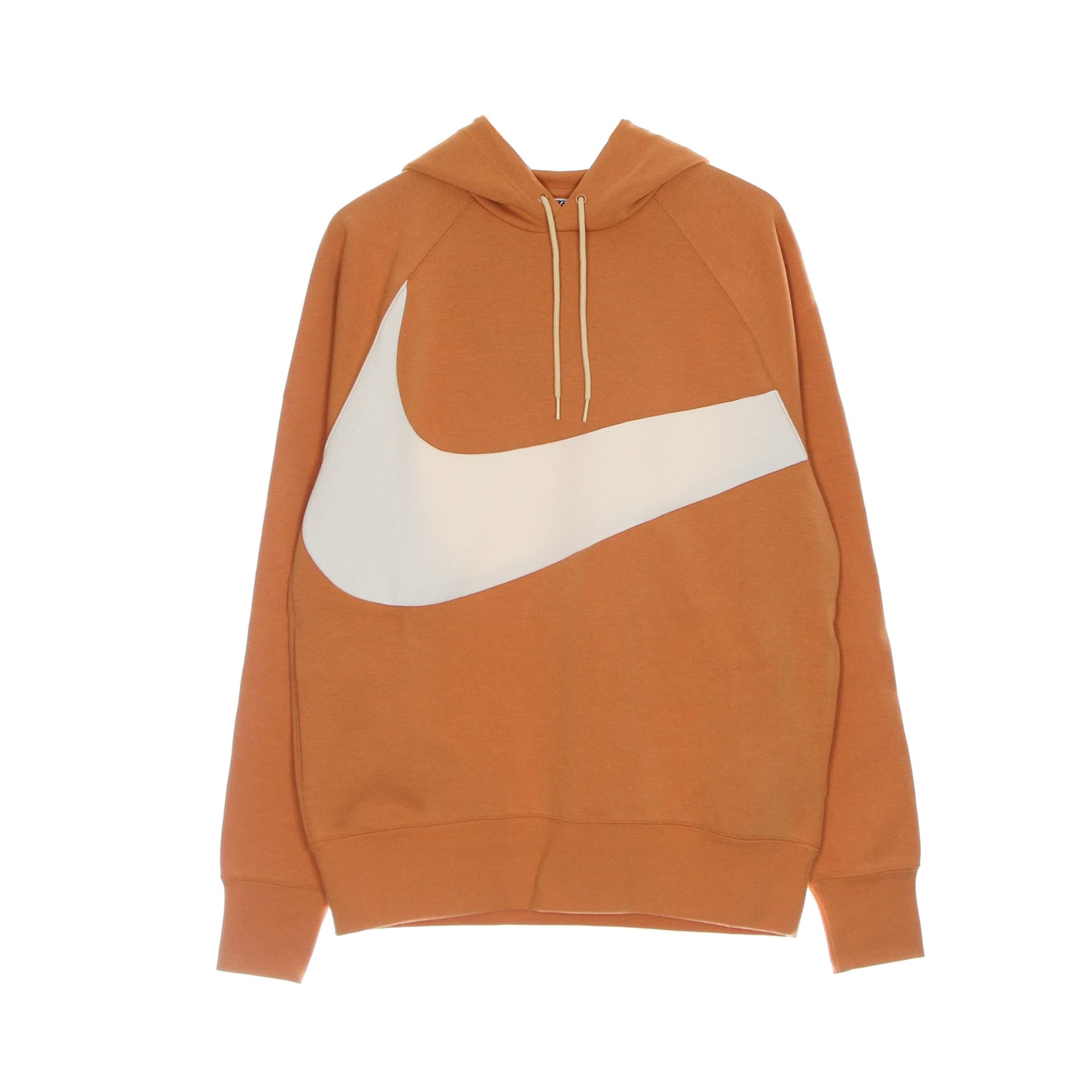 Nike Felpa Leggera Cappuccio Uomo Swoosh Tech Fleece Pullover Hoodie Hot Curry/pearl White/canvas - 3