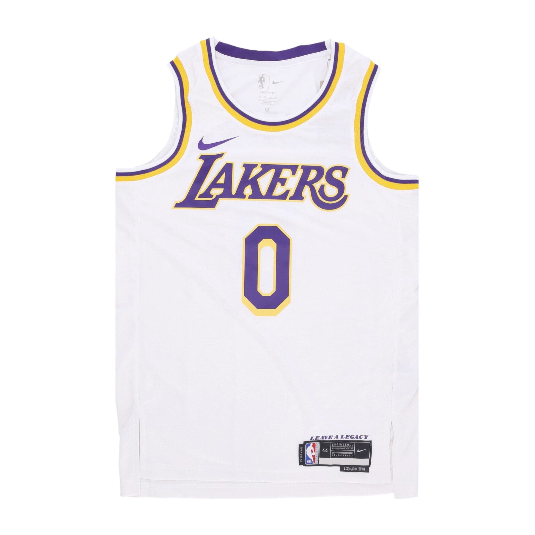 NIKE NBA Canotta Basket Uomo Nba Icon Edition 22 Dri-fit Swingman Jersey No 0 Russell Westbrook Loslak White - 3