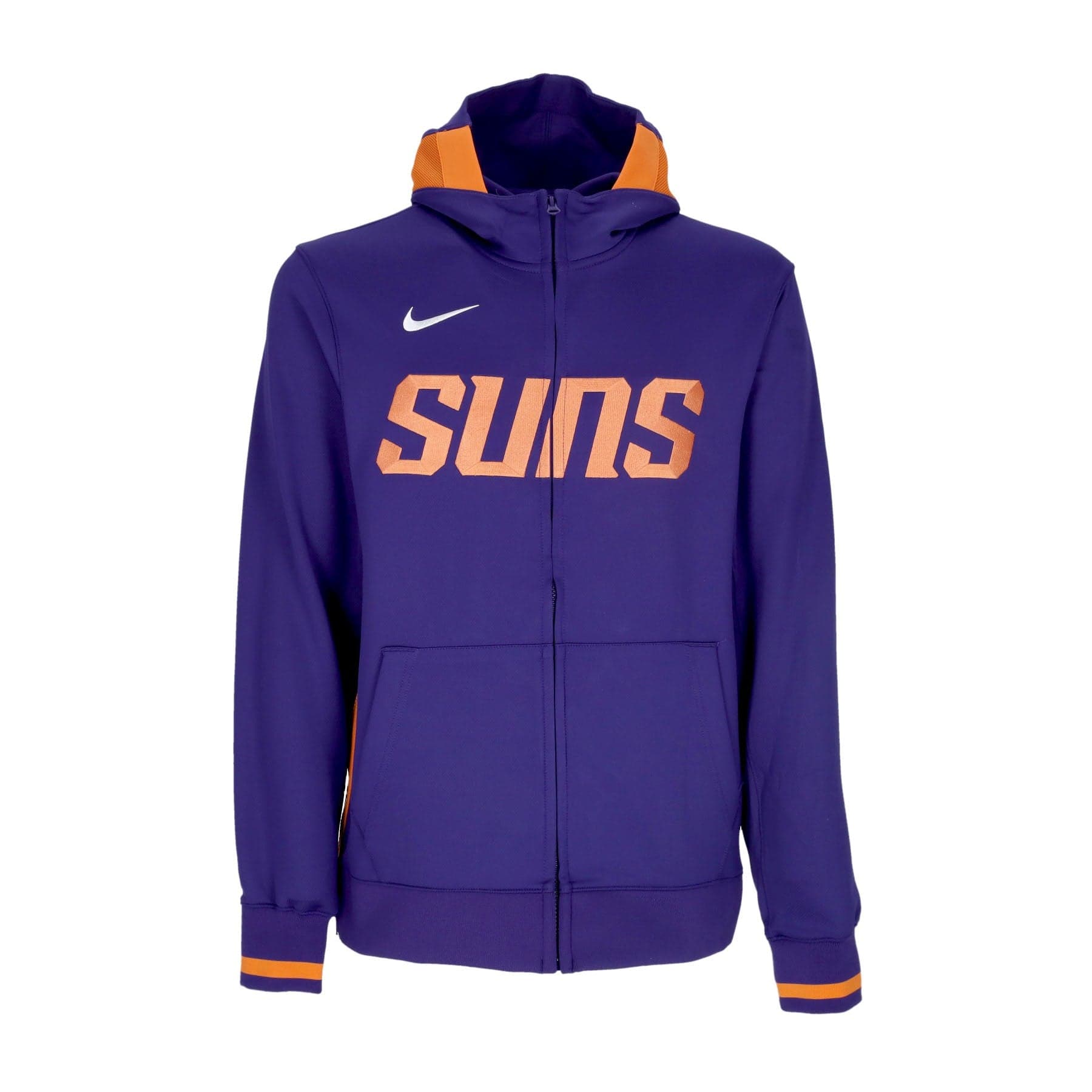 NIKE NBA Giacca Tuta Cappuccio Uomo Nba Dri-fit Showtime Full Zip Hoodie Phosun New Orchid/clay Orange/new Orchid/white - 3