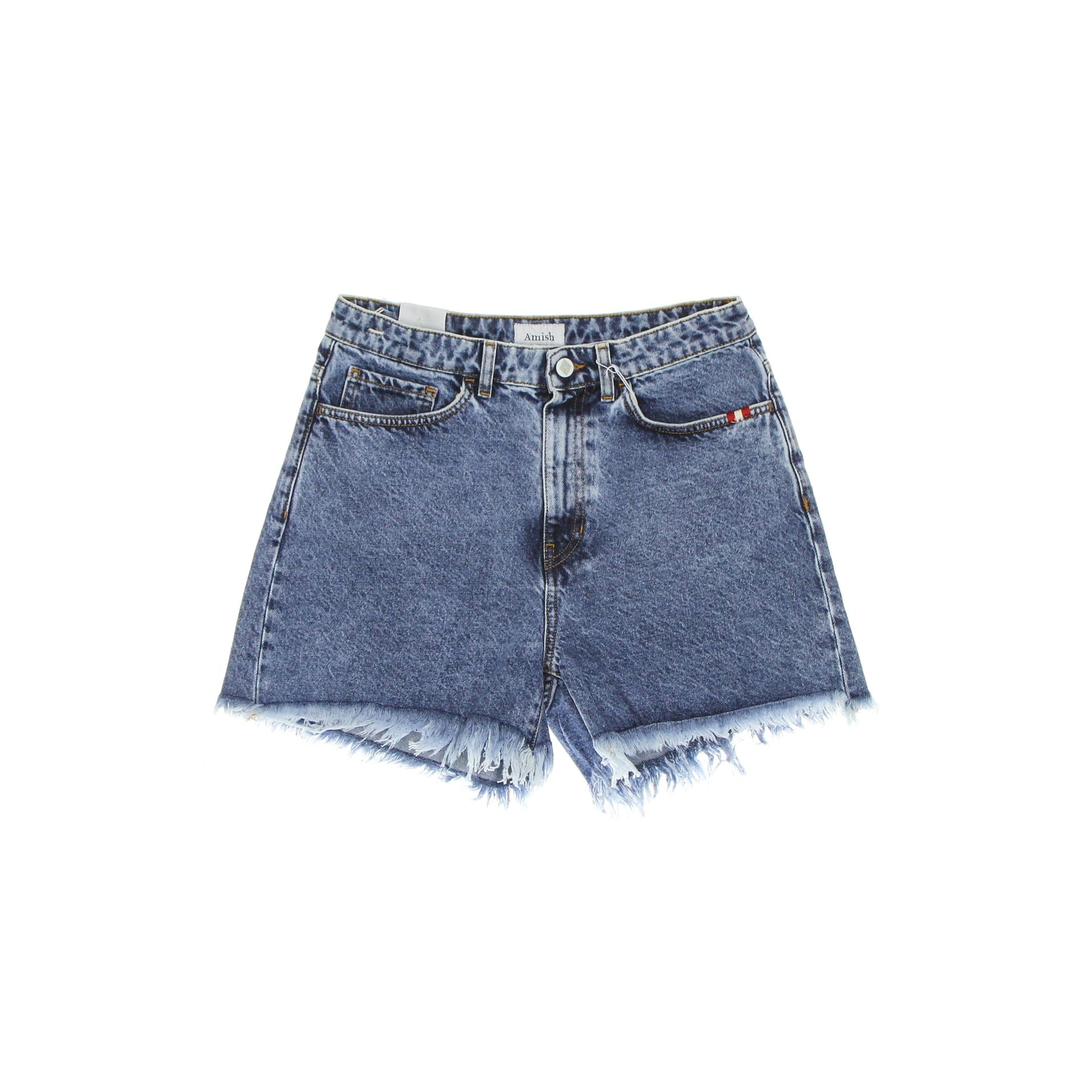 AMISH Jeans Corto Donna Short Ivy Amish Denim Real Stone - 5