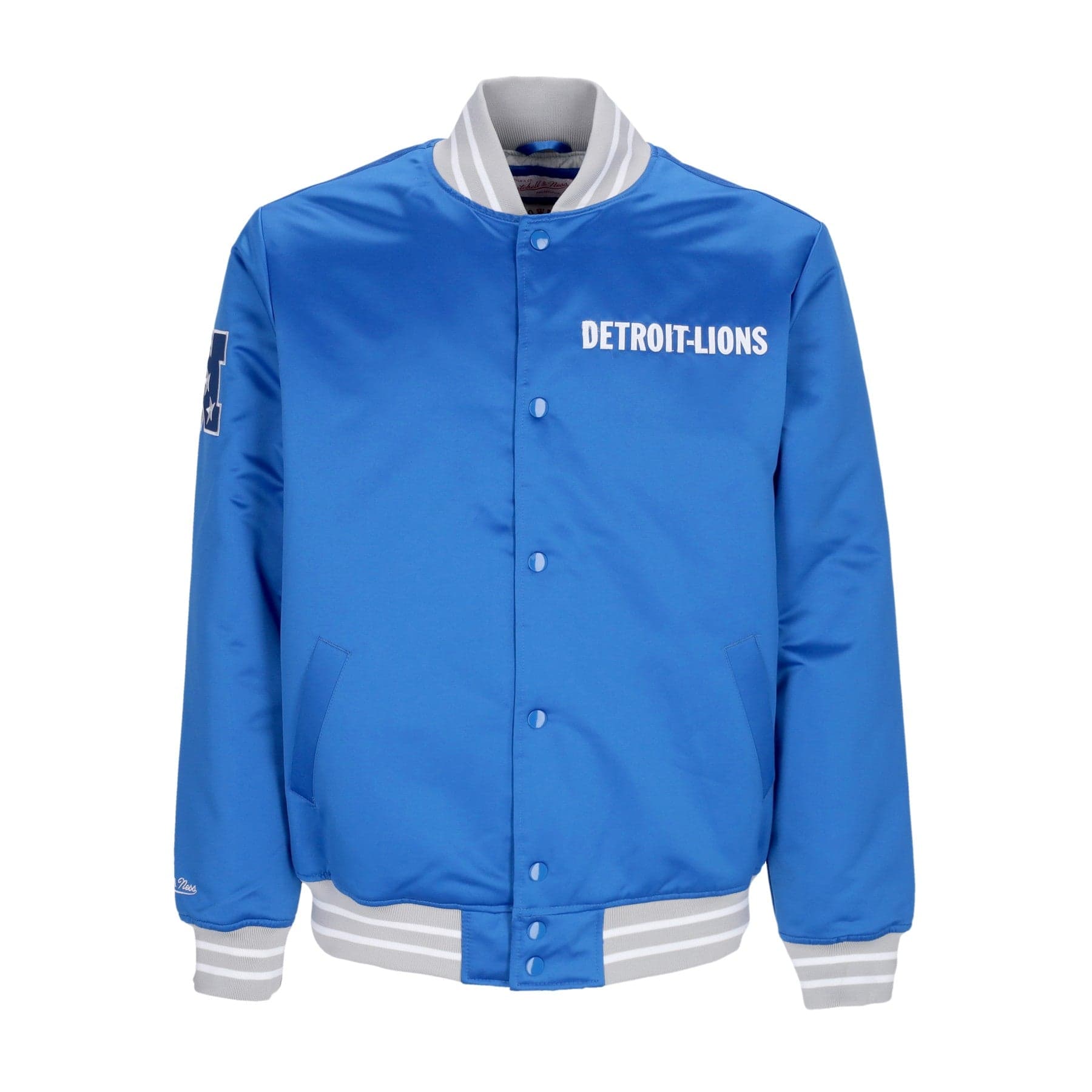 MITCHELL &amp; NESS Giubbotto Bomber Uomo Nfl Heavyweight Satin Jacket Detlio Original Team Colors - 6