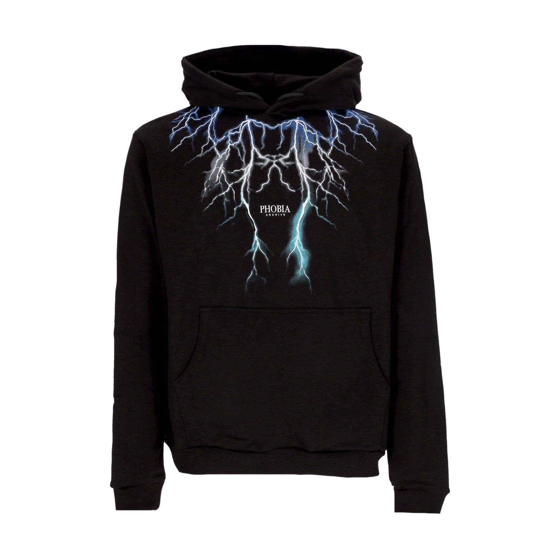 PHOBIA Felpa Leggera Cappuccio Uomo Lightning Hoodie Black/blue/grey/lightblue - 3