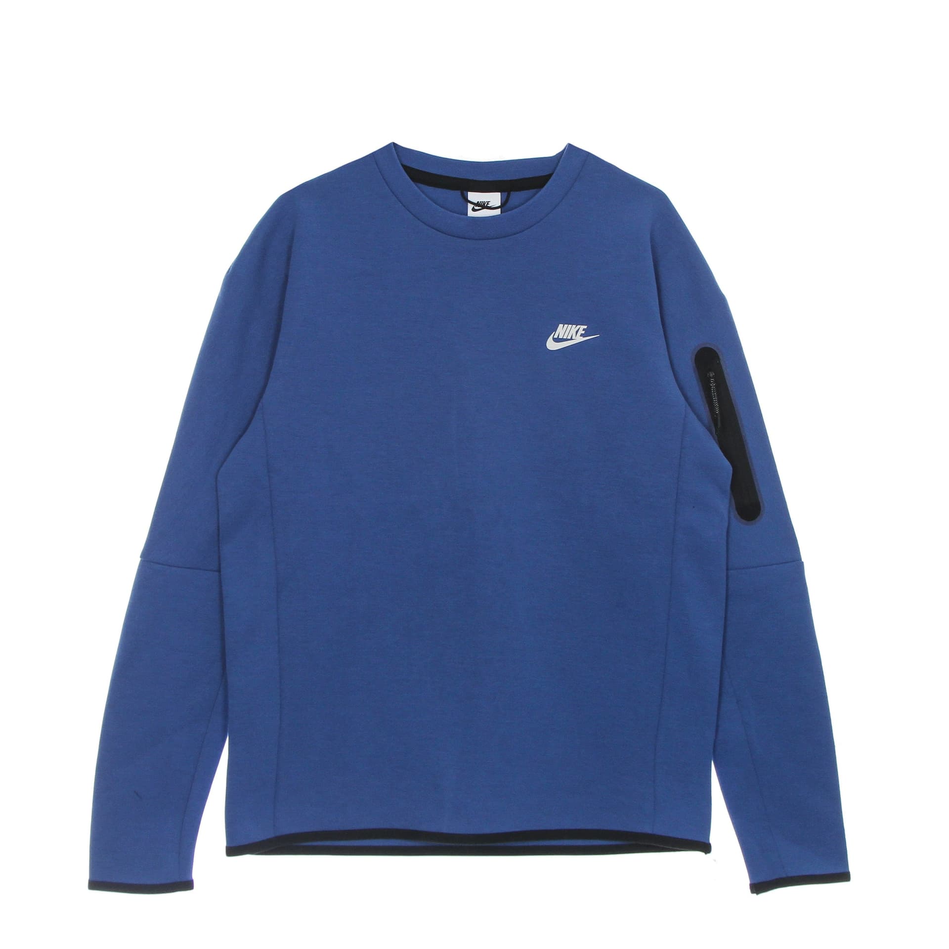 Nike Felpa Leggera Girocollo Uomo Sportswear Tech Fleece Dk Marina Blue/light Bone - 5