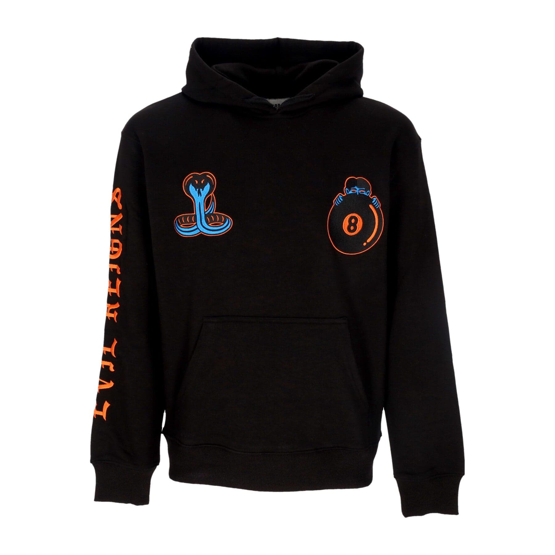 DOOMSDAY Felpa Leggera Cappuccio Uomo Eight Ball Hoodie Black - 3