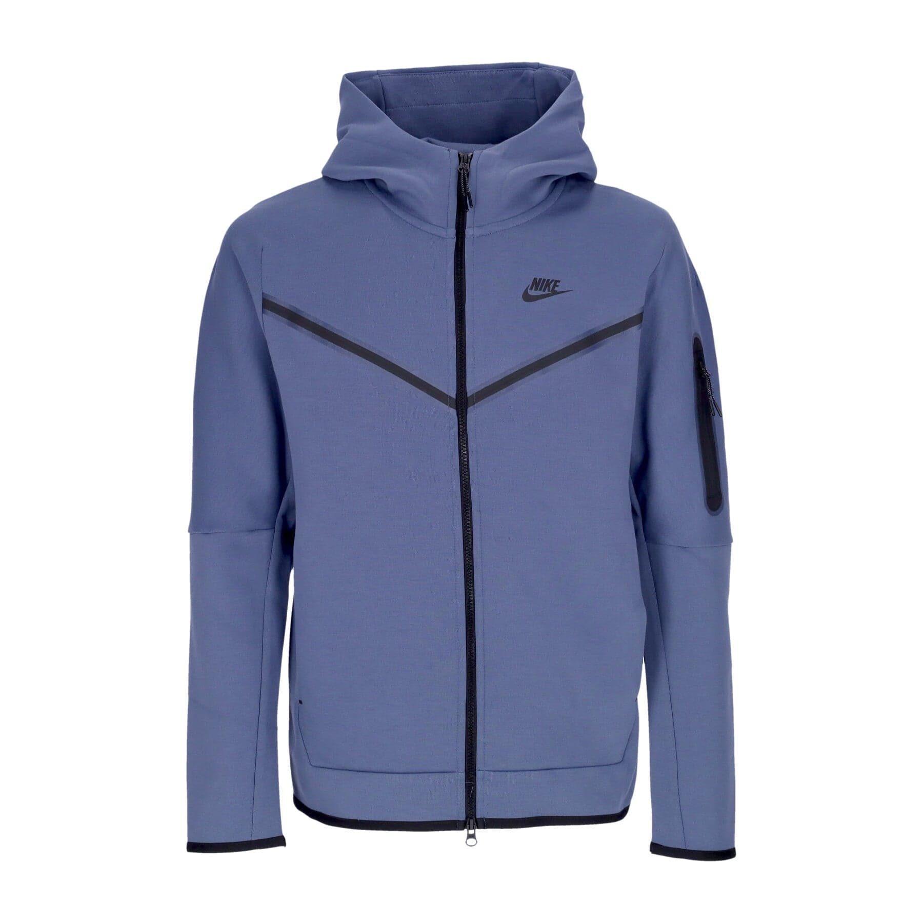 Nike Felpa Leggera Cappuccio Zip Uomo Sportswear Tech Fleece Hoodie Diffused Blue/black - 3