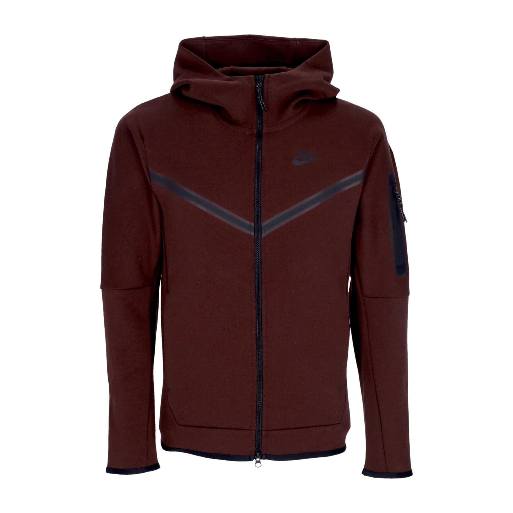 Nike Felpa Leggera Cappuccio Zip Uomo Sportswear Tech Fleece Hoodie Earth/black - 3