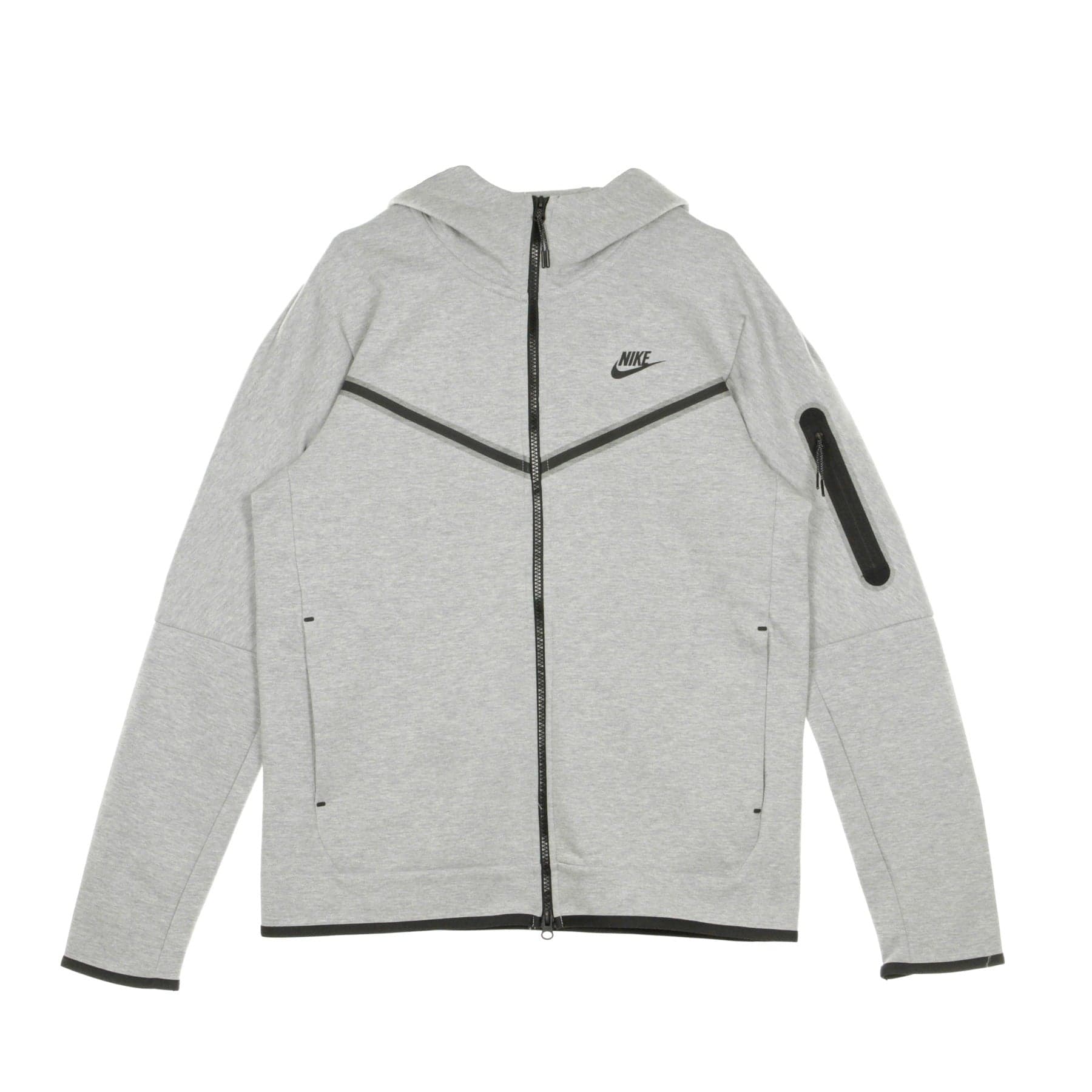 Nike Felpa Leggera Cappuccio Zip Uomo Sportswear Tech Fleece Hoodie Dk Grey Heather/black - 5
