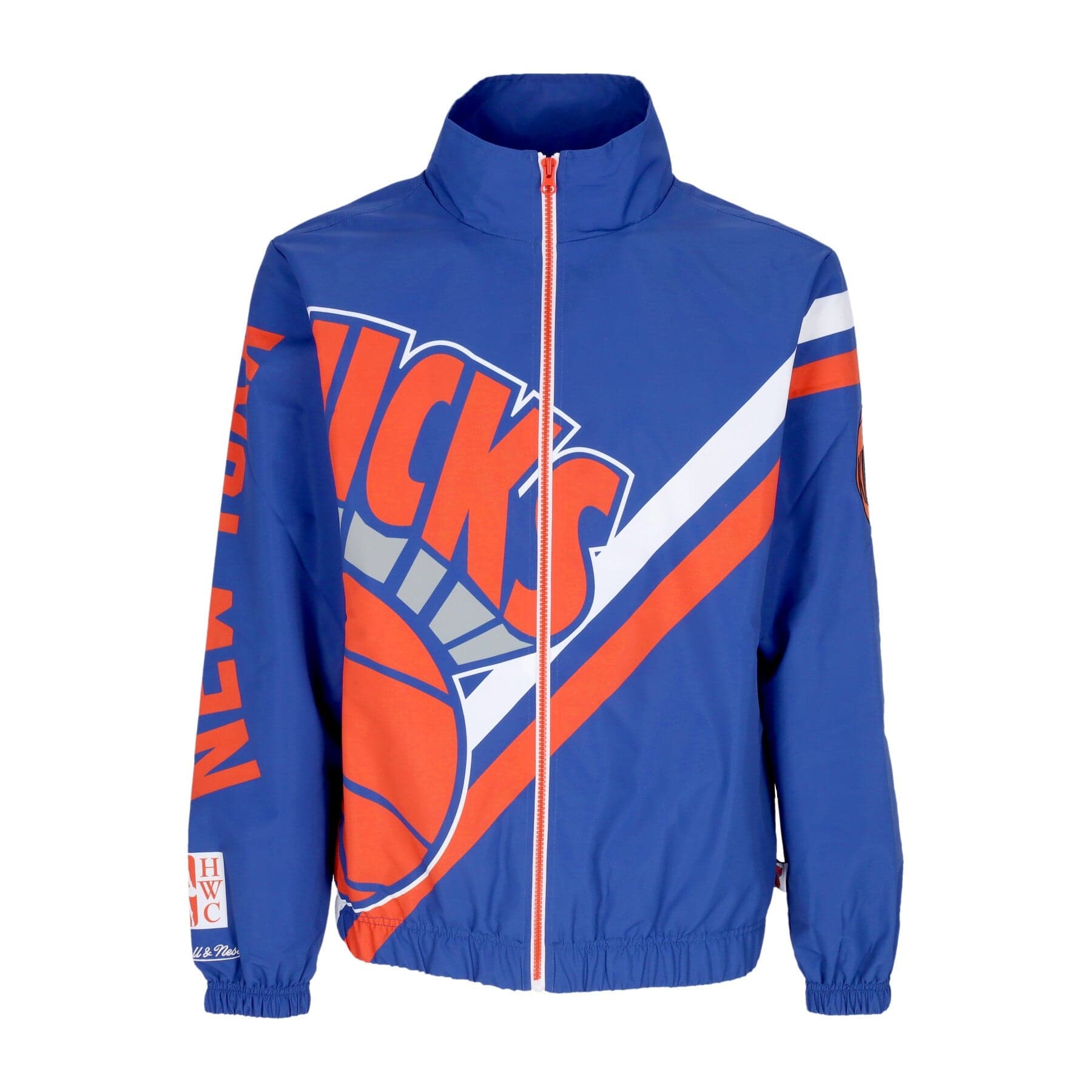 MITCHELL &amp; NESS Giacca a Vento Uomo Nba Exploded Logo Warm Up Jacket Hardwood Classics Neykni Royal - 4