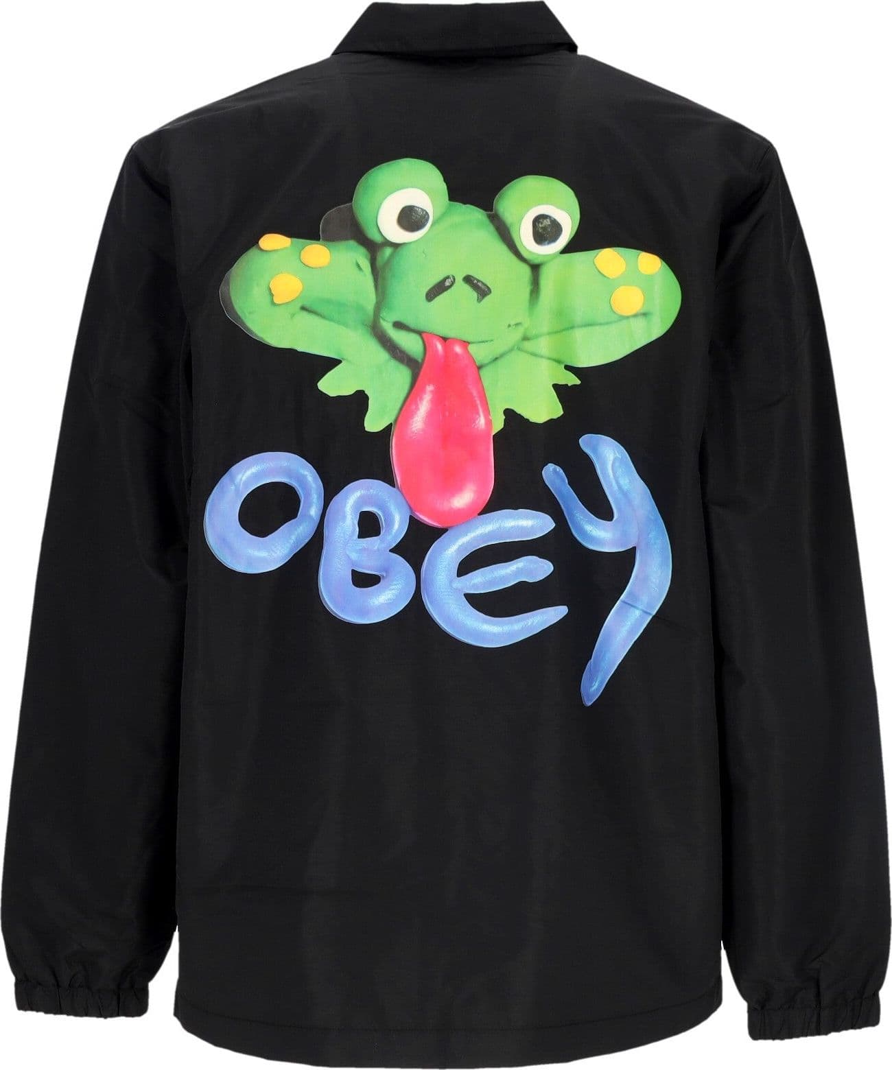 OBEY Giacca Coach Jacket Uomo Froggy Coach Jacket Black – maglia