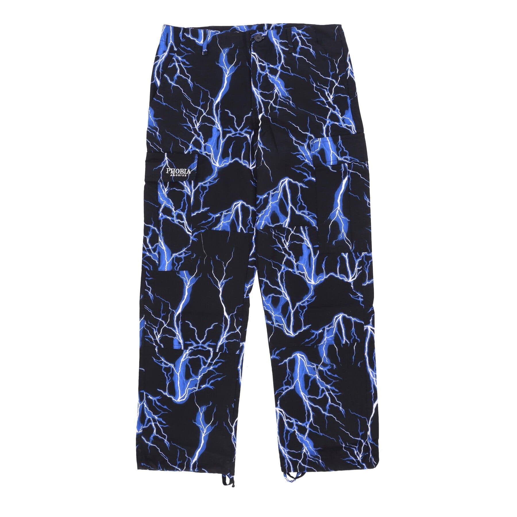 PHOBIA Pantalone Lungo Uomo Lightning Cargo Pants Black/blue - 3