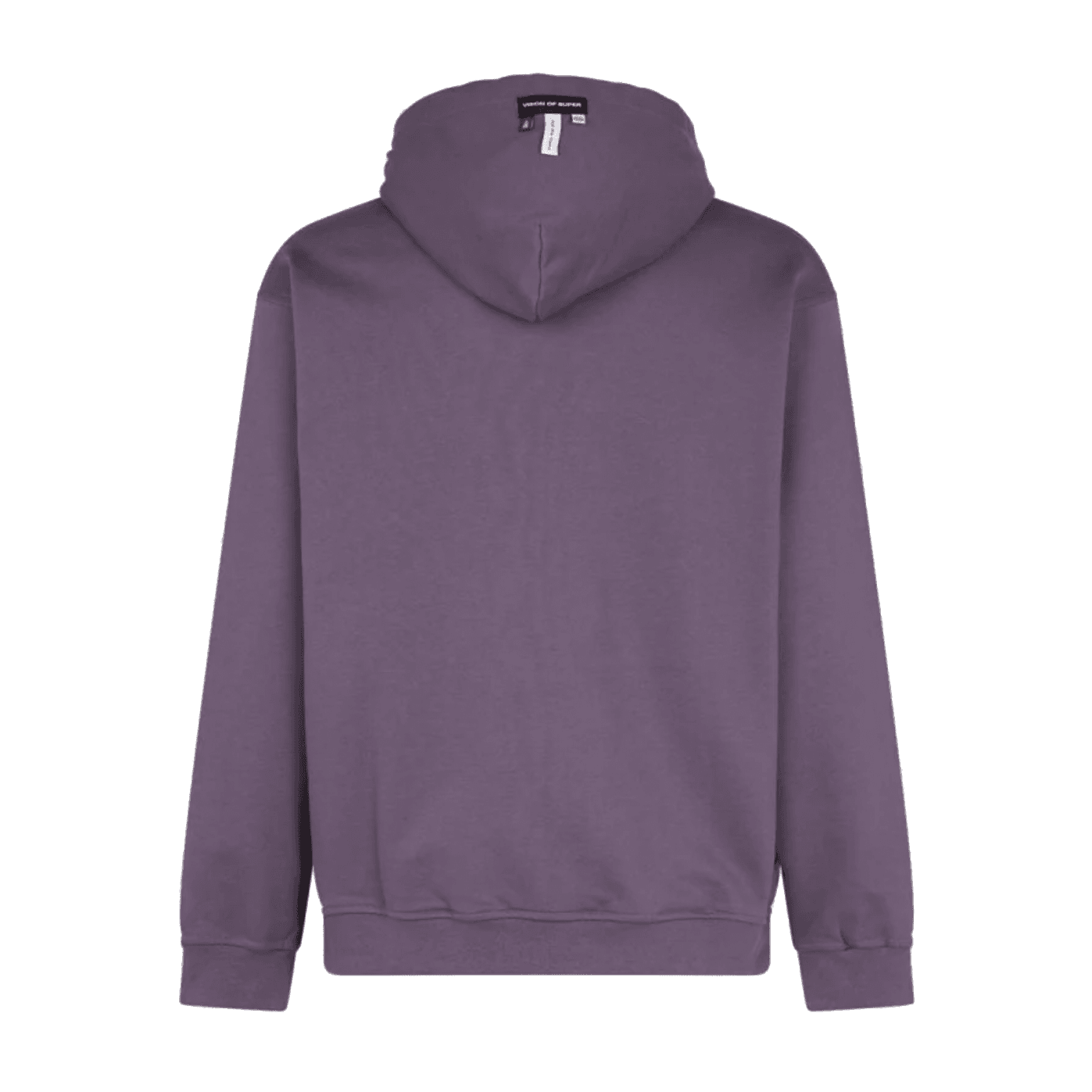 VISION OF SUPER Felpa Leggera Cappuccio Uomo Rock Tiger Print Hoodie Purple - 2