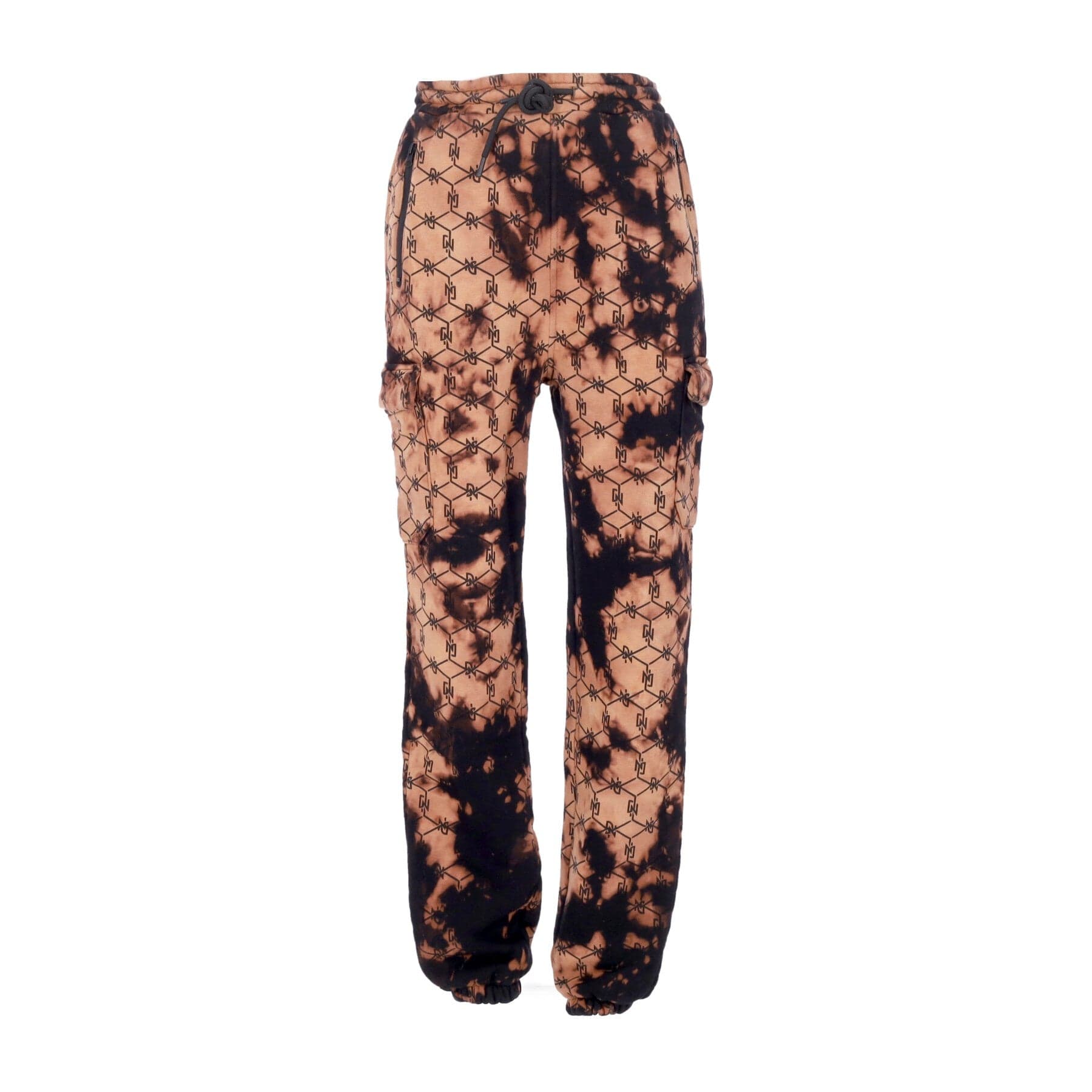 DOLLY NOIRE Pantalone Tuta Felpato Uomo Tye Dye Monogram Sweatpants Black - 9