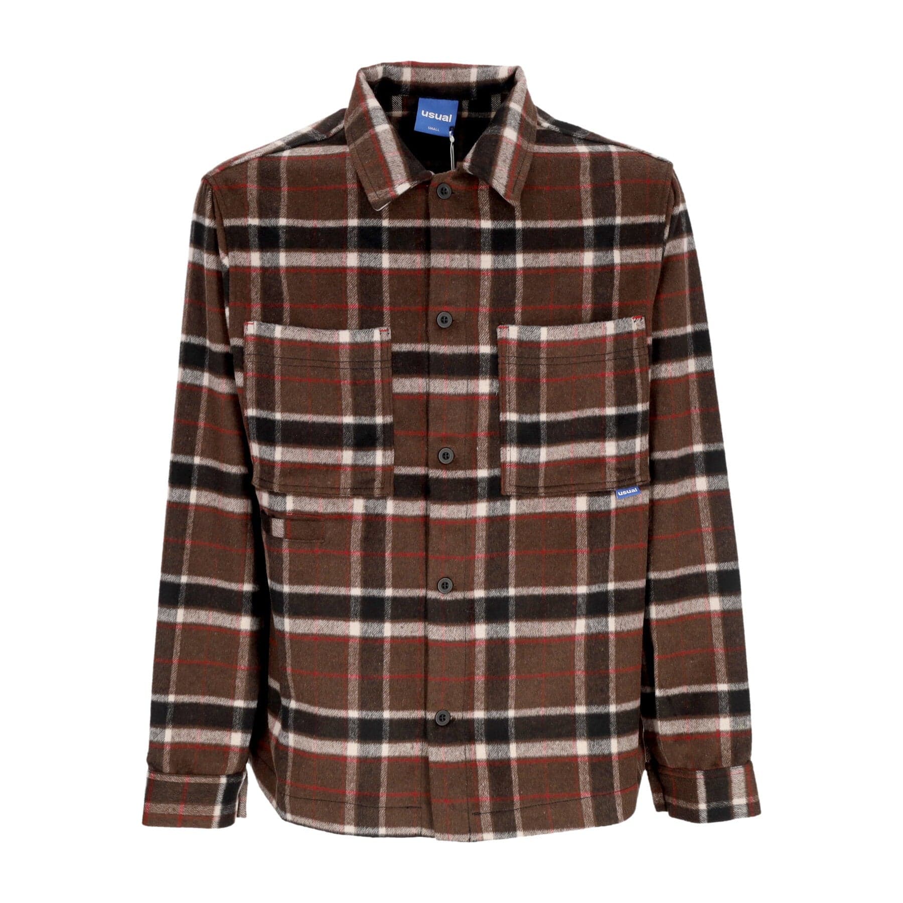 USUAL Camicia Manica Lunga Uomo Cervino Button Shirt Brown - 3
