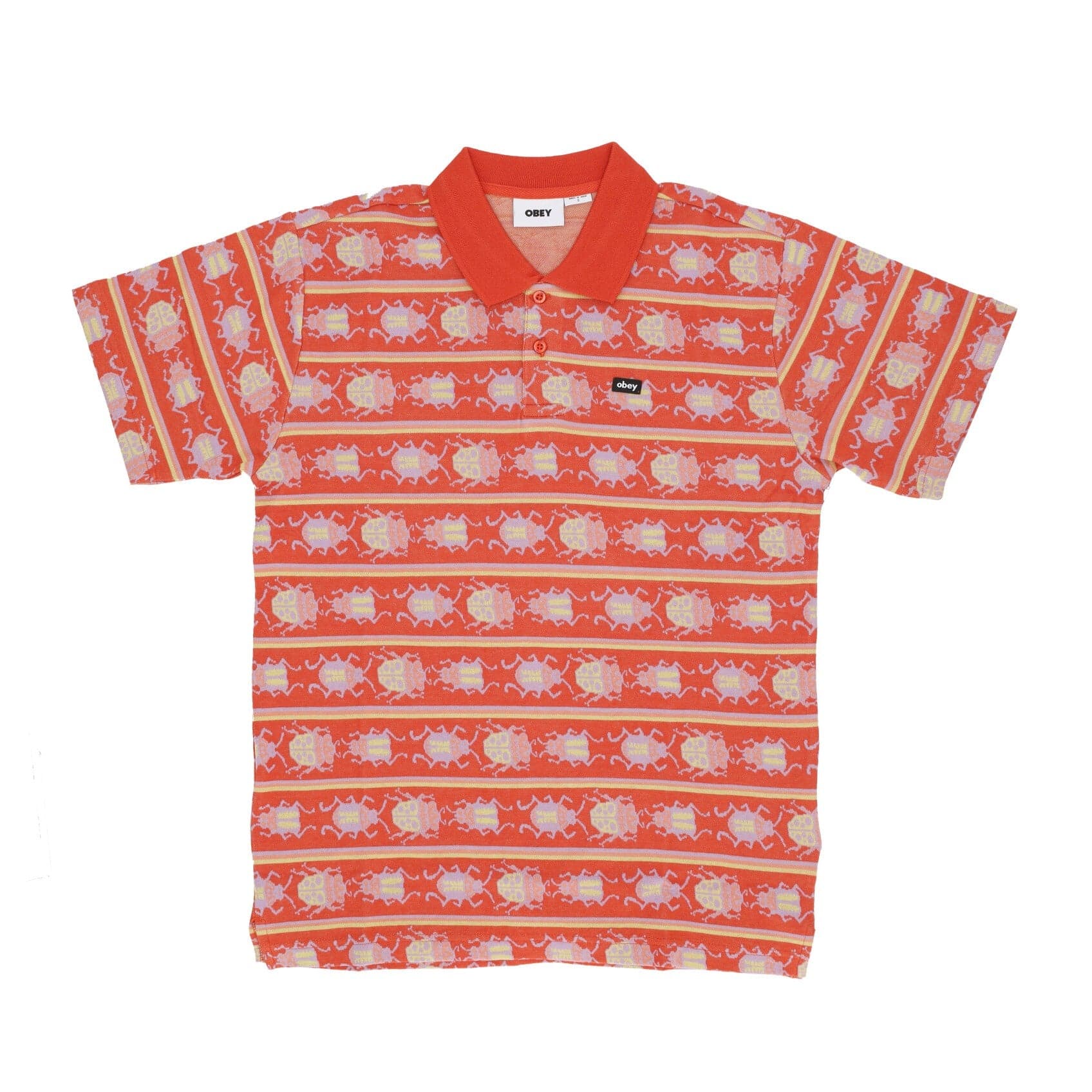 OBEY Polo Manica Corta Uomo Bugs Jacquard Polo Roobios Multi - 3