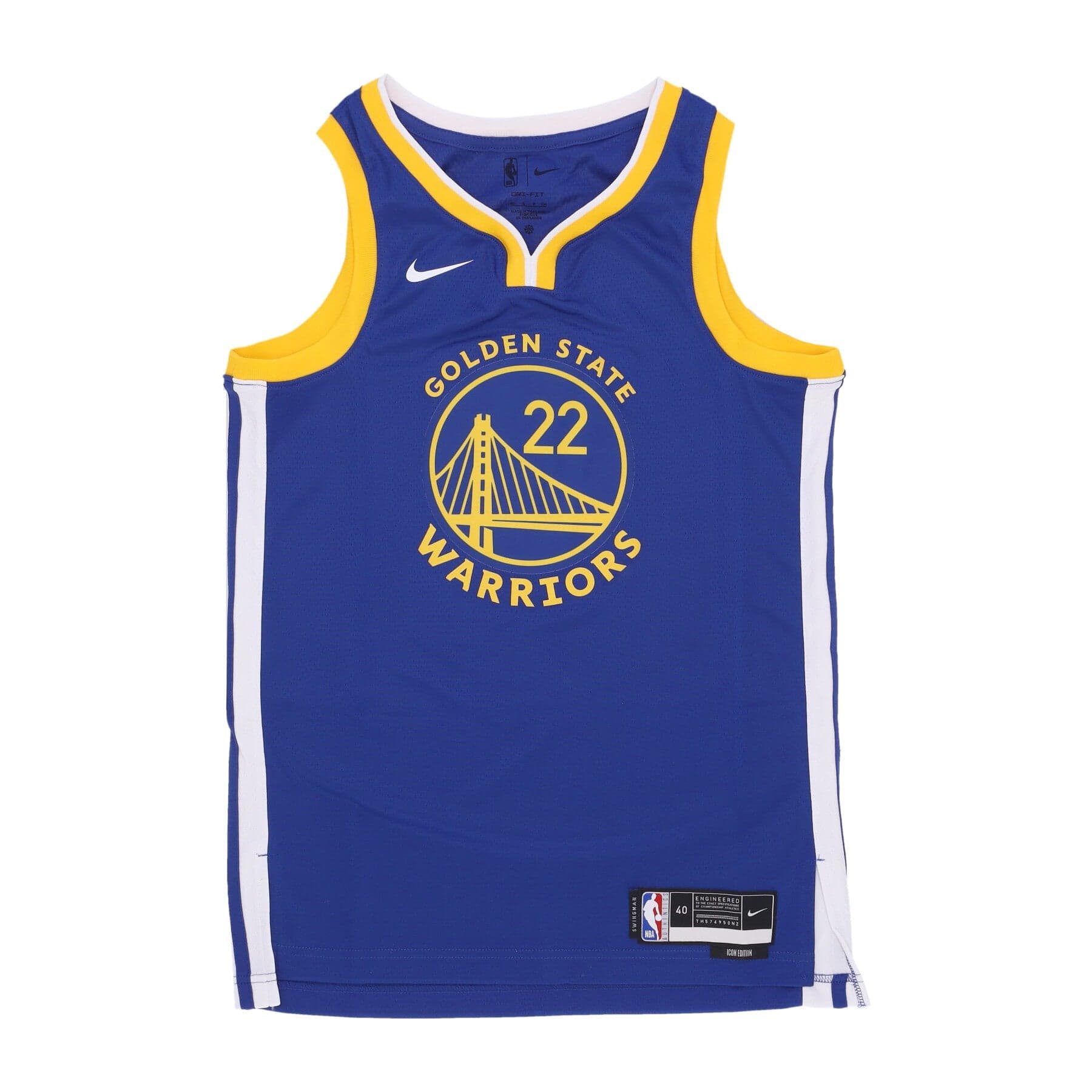 NIKE NBA Canotta Basket Uomo Nba Icon Edition 22 Dri-fit Swingman Jersey No 22 Andrew Wiggins Golwar Rush Blue - 3