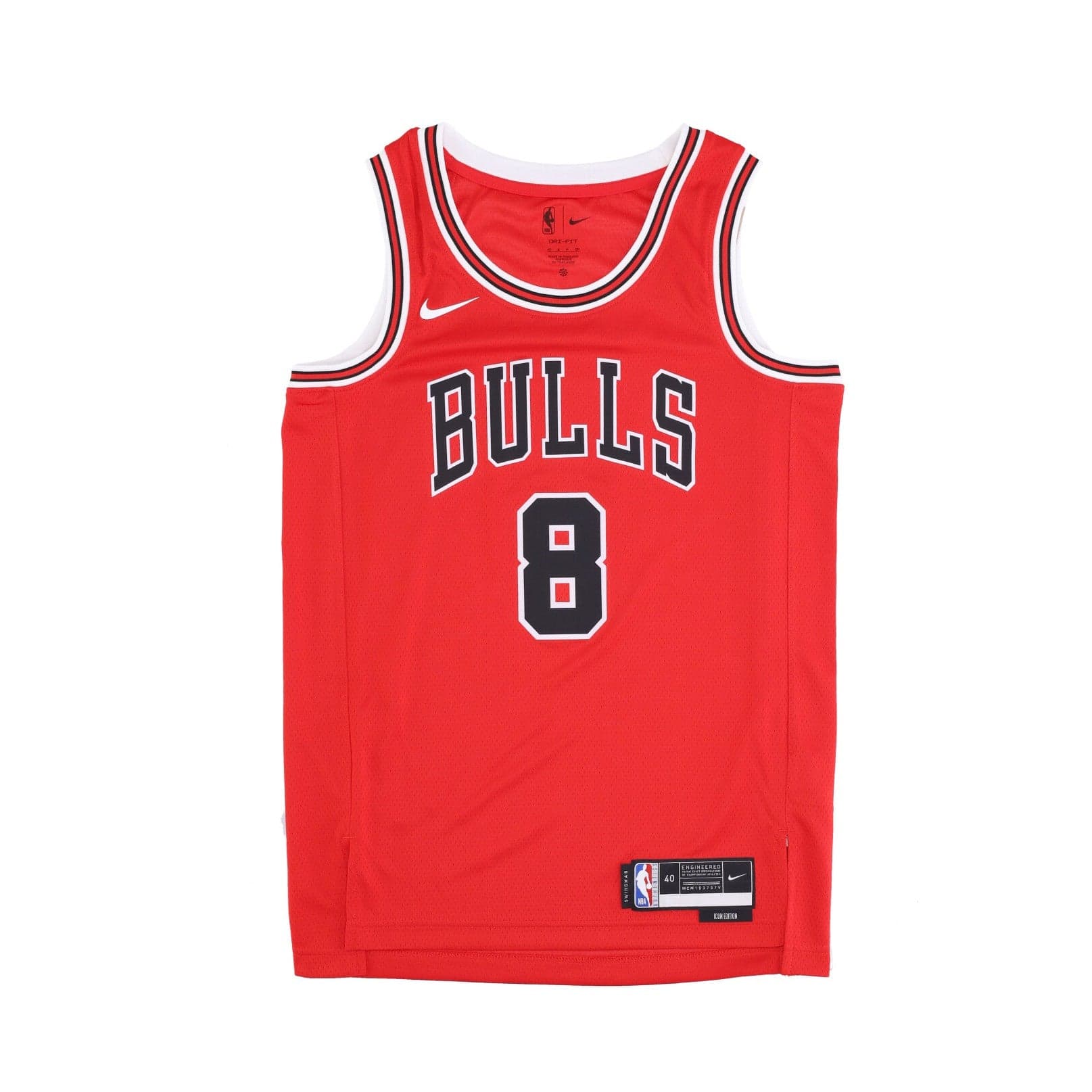 NIKE NBA Canotta Basket Uomo Nba Icon Edition 22 Dri-fit Swingman Jersey No 8 Zach Lavine Chibul University Red - 5
