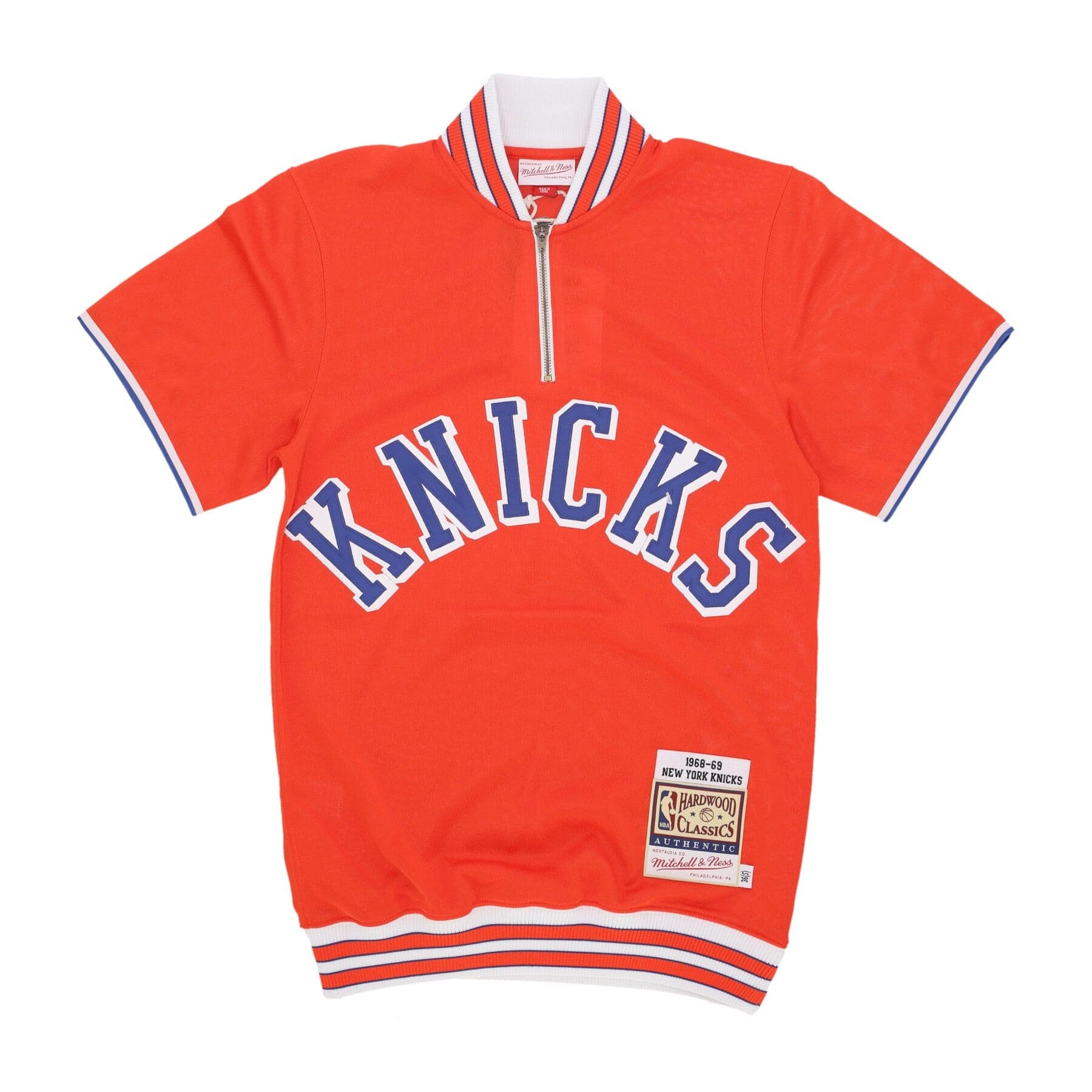MITCHELL &amp; NESS Maglietta Uomo Nba Shooting Shirt 1968 No 00 Player Name Neykni Orange - 3