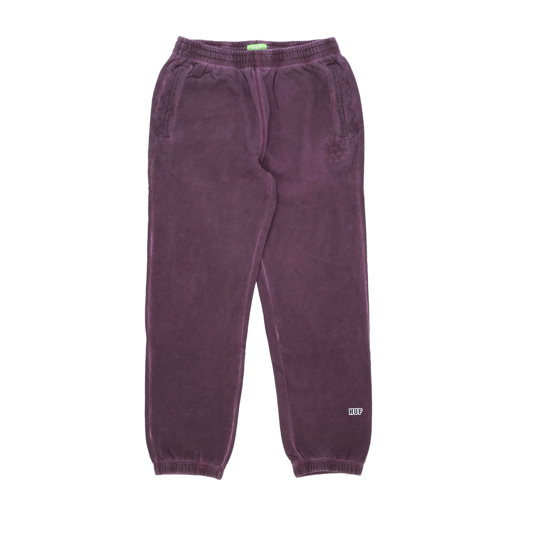 HUF Pantalone Tuta Felpato Uomo 12 Galaxies Faded Fleece Pant Wine - 3