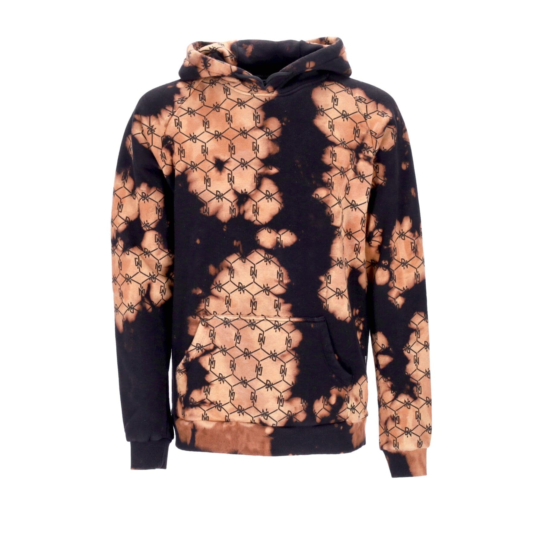 DOLLY NOIRE Felpa Cappuccio Uomo Tye Dye Monogram Hoodie Black – giacca