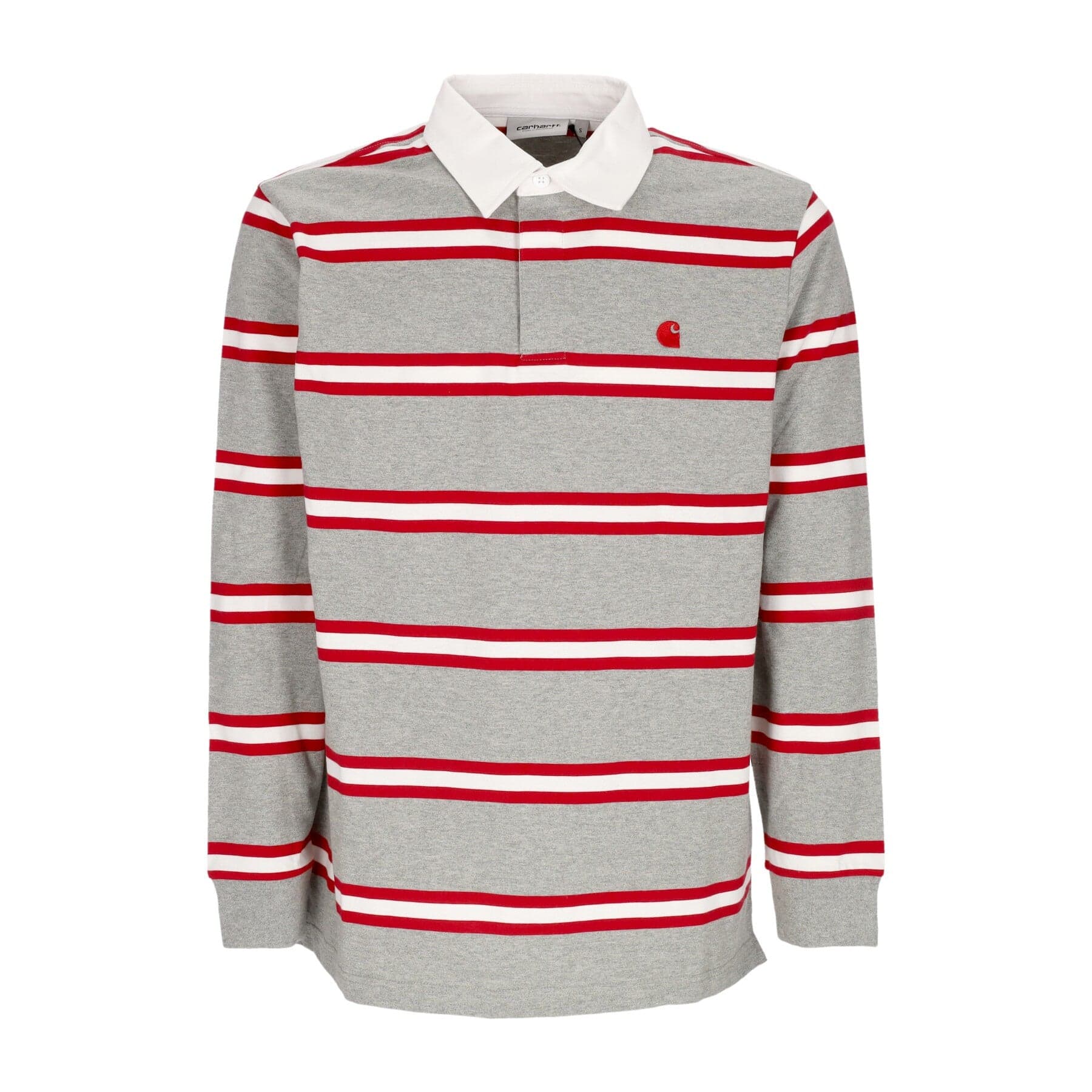 CARHARTT WIP Polo Manica Lunga Uomo L/s Tork Rugby Shirt Grey Heather - 3
