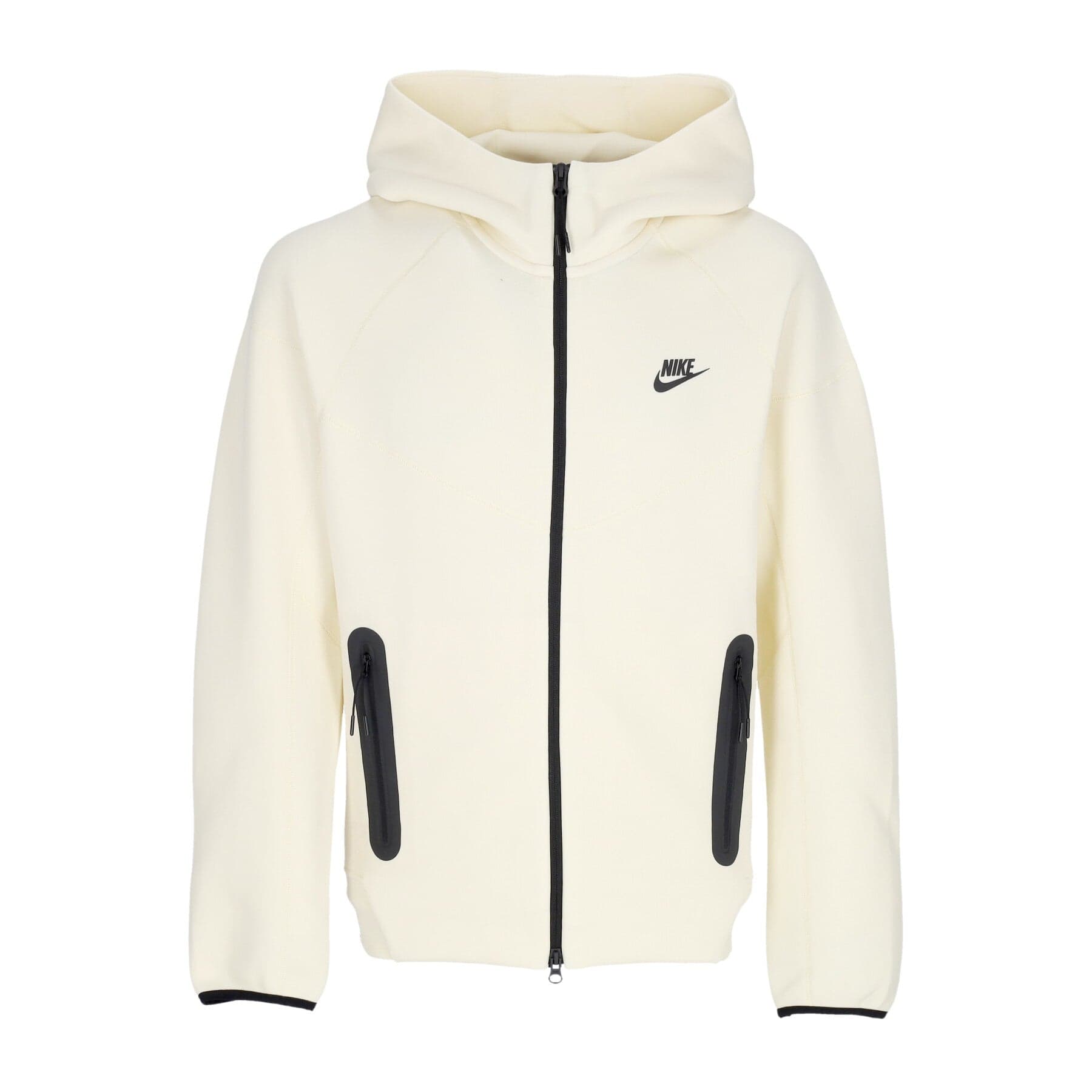Nike Felpa Leggera Cappuccio Zip Uomo Tech Fleece Full-zip Windrunner Hoodie Coconut Milk/black - 3