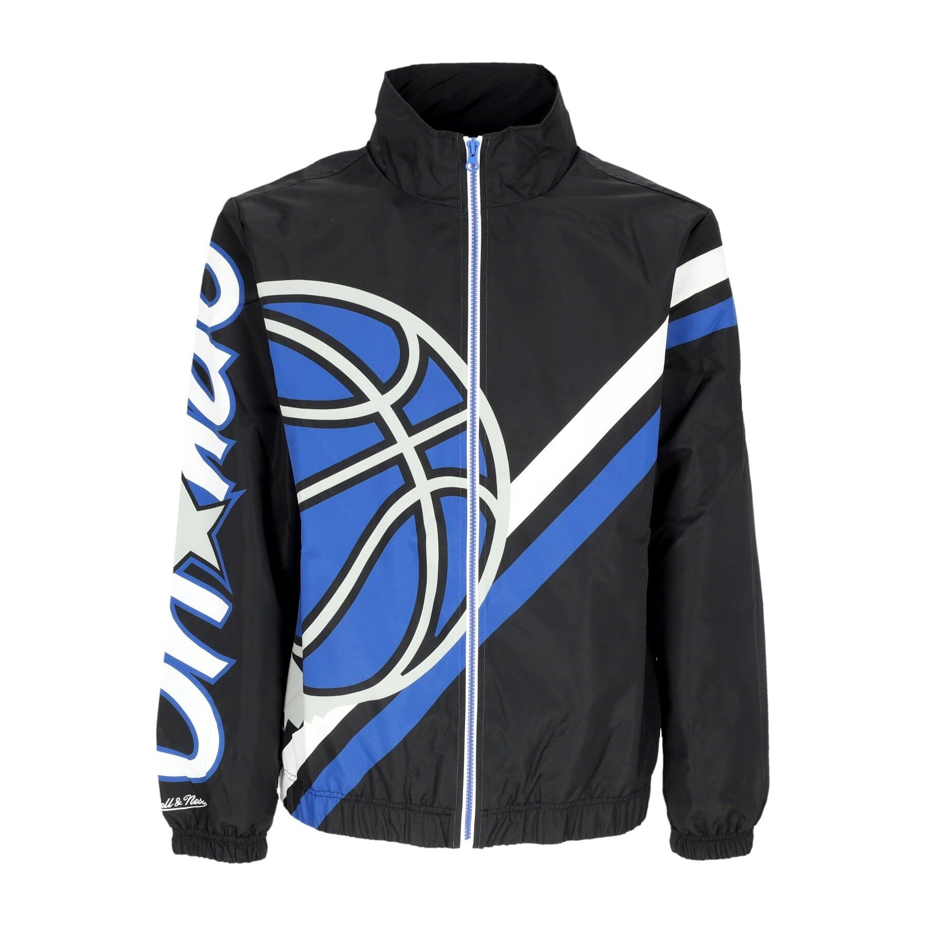 MITCHELL &amp; NESS Giacca a Vento Uomo Nba Exploded Logo Warm Up Jacket Hardwood Classics Orlmag Black - 3