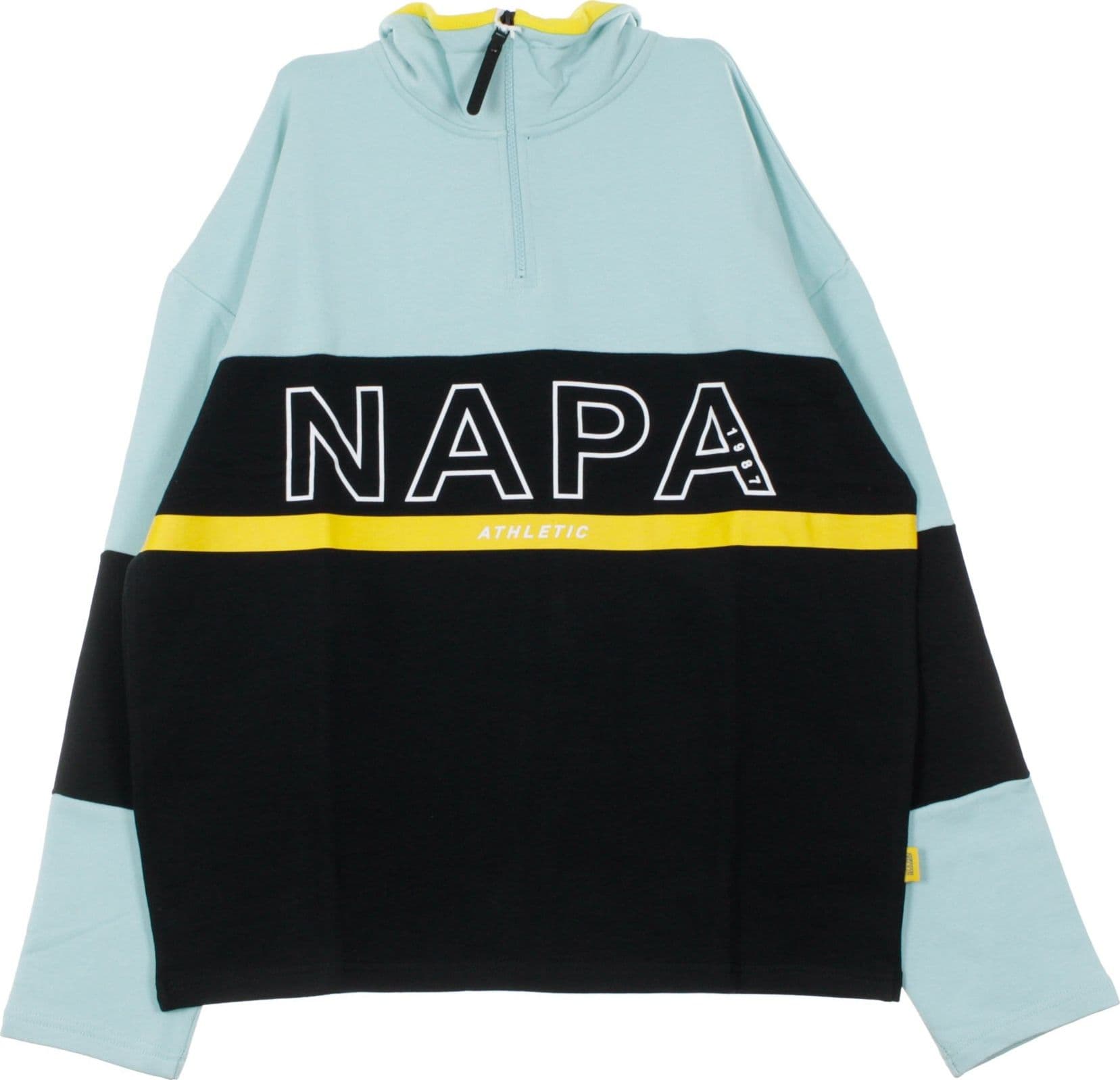 NAPA SILVER Felpa Collo Alto Uomo B-anzere Zip Sweat Light Blue/black – giacca