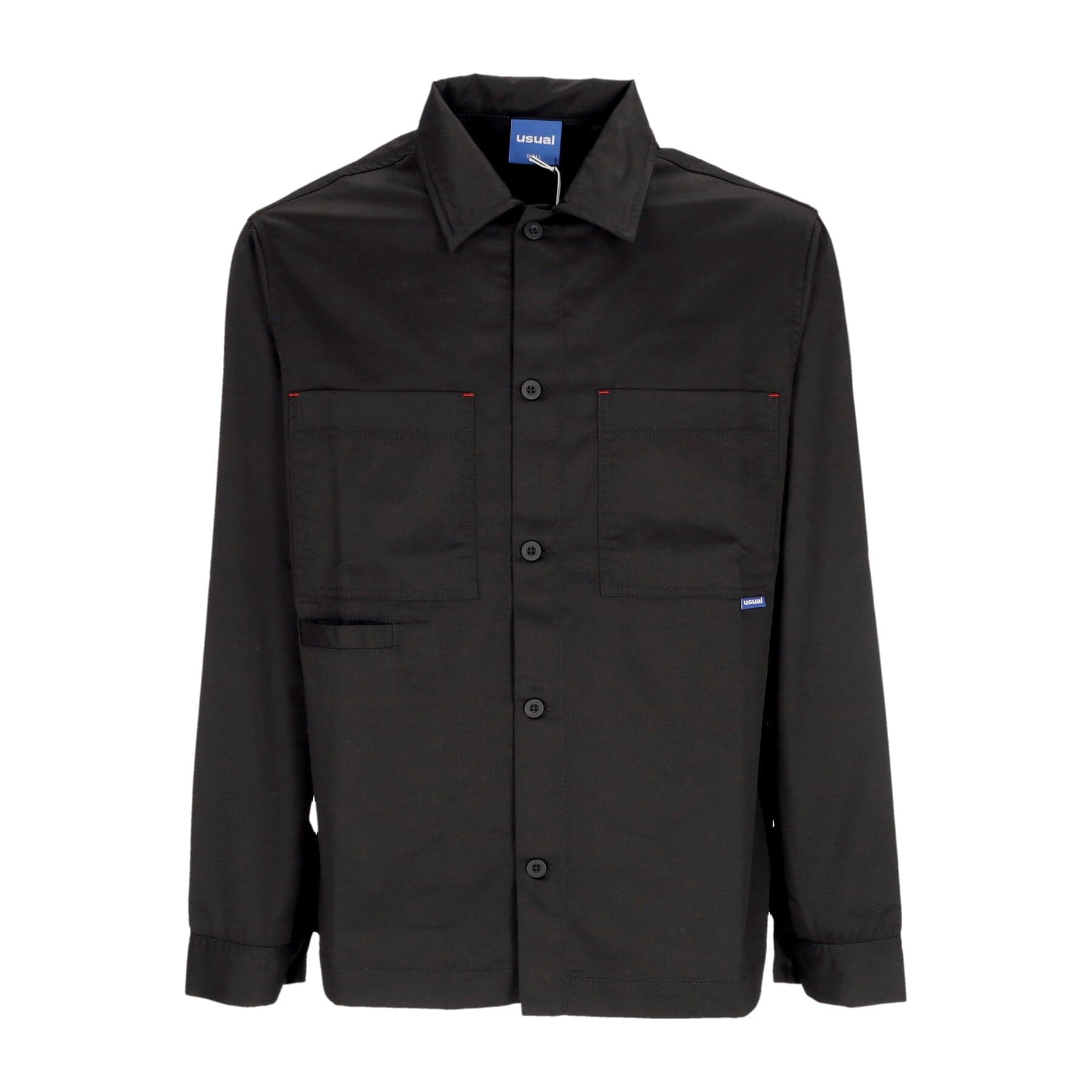 USUAL Camicia Manica Lunga Uomo Hangar Button Shirt Black - 3