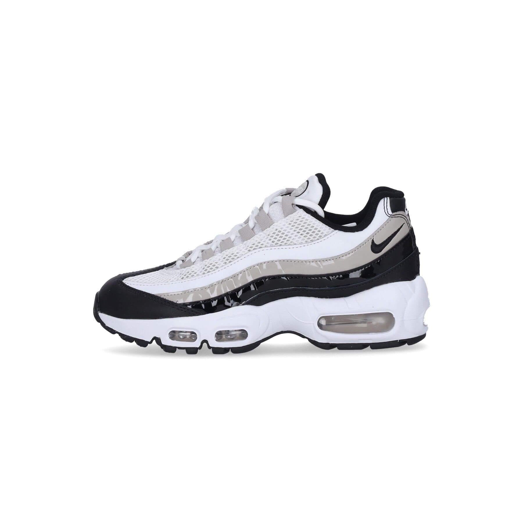 Nike Scarpa Bassa Donna W Air Max 95 White/black/lt Iron Ore/university Red - 10