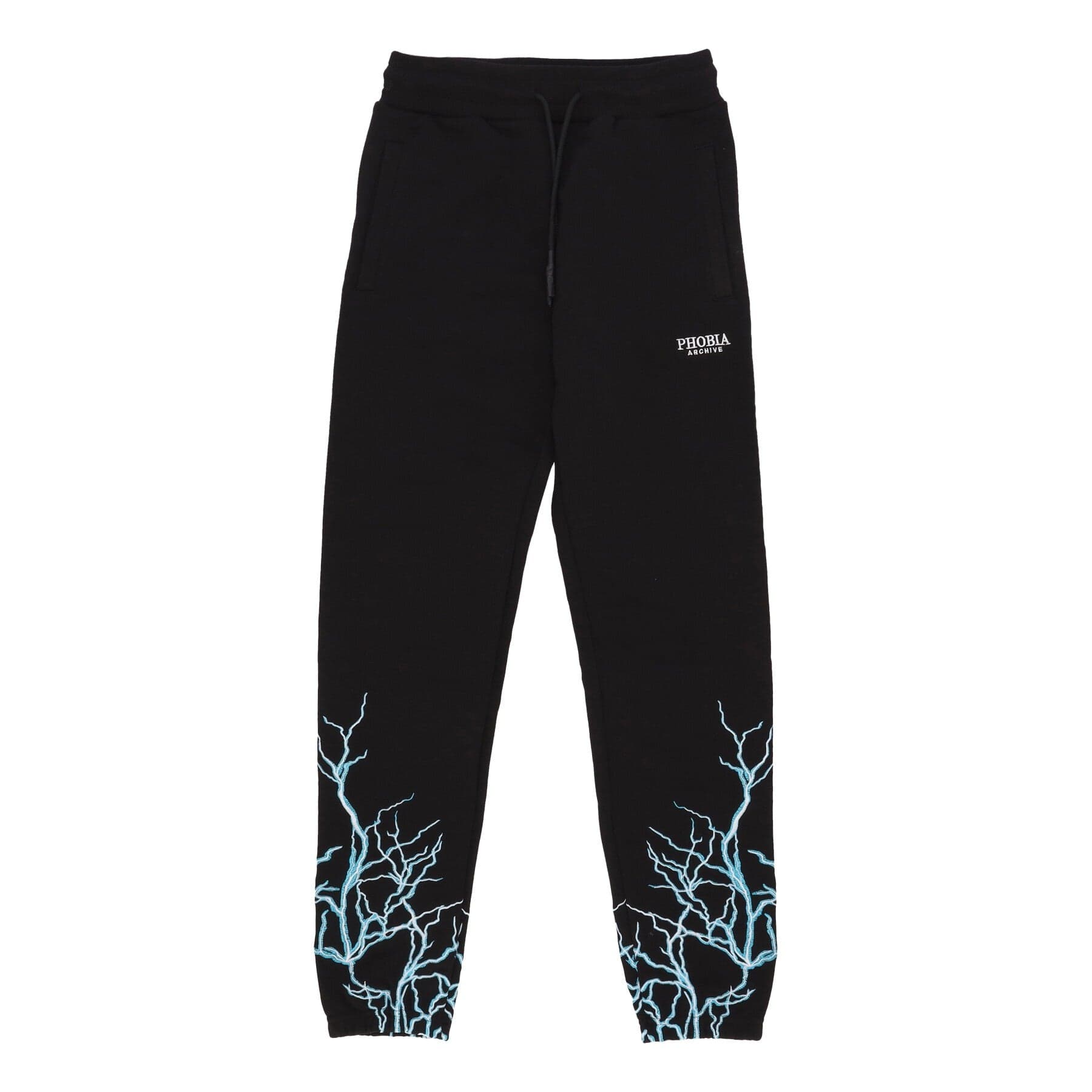 PHOBIA Pantalone Tuta Leggero Uomo Lightning Pants Black/lightblue - 3