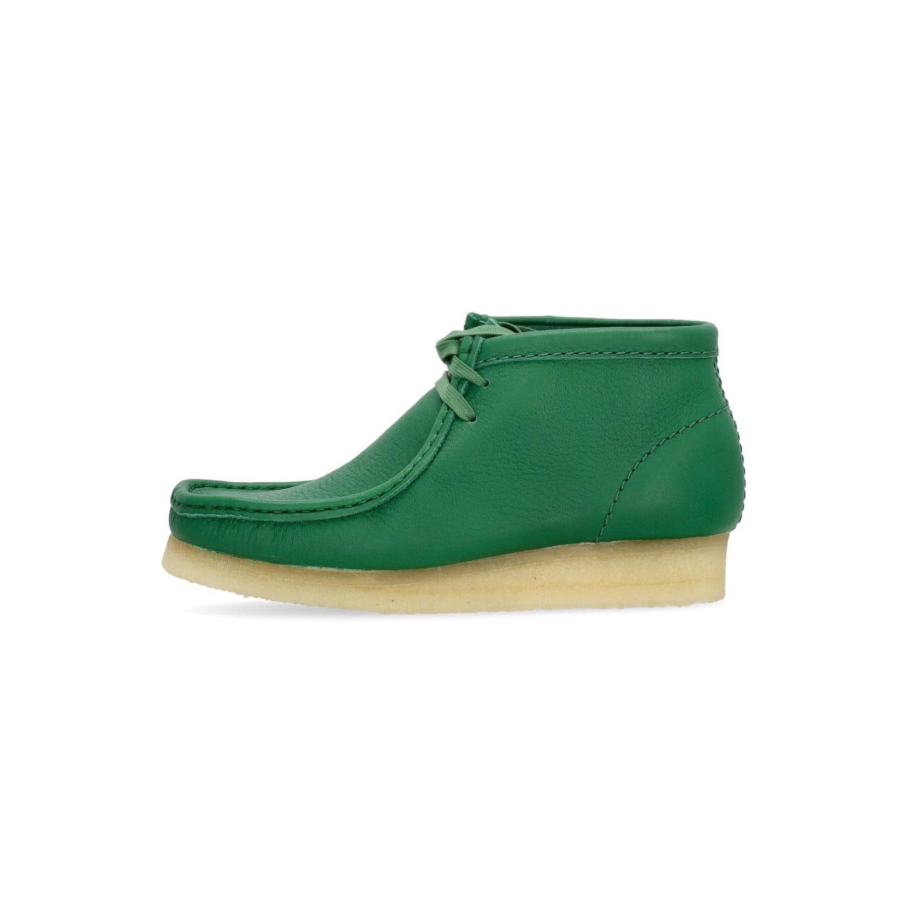 CLARKS Scarpa Lifestyle Donna W Wallabee Boot Cactus Green Leather - 8