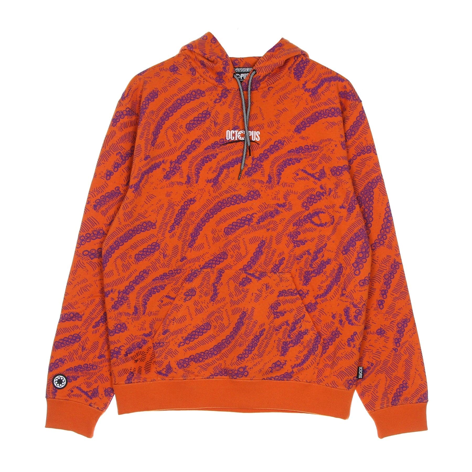 OCTOPUS Felpa Cappuccio Uomo Sci-fi Hoodie Orange - 5