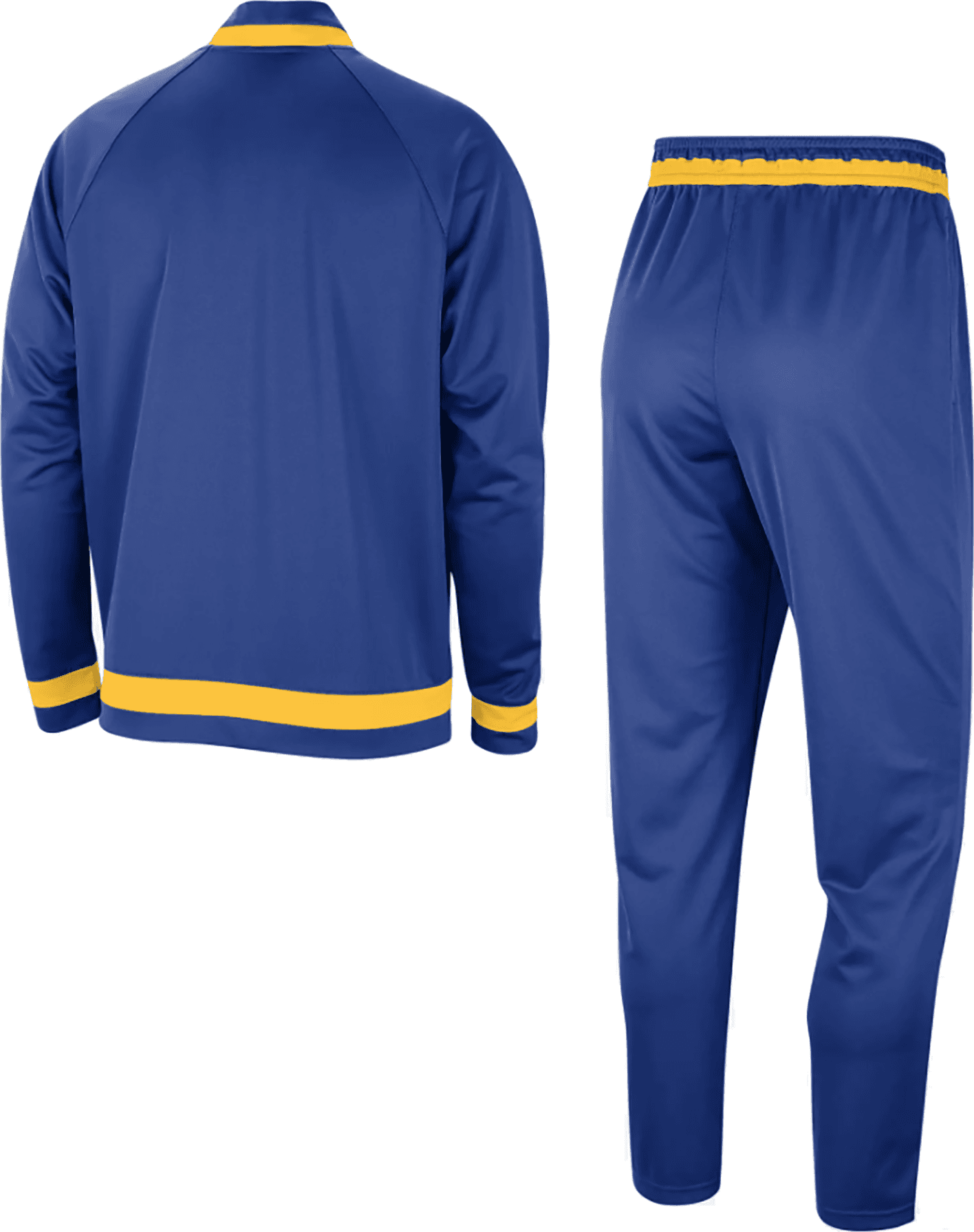 NIKE NBA Completo Tuta Uomo Nba Courtside Starting Five Dri Fit Tracksuit Golwar Rush Blue/amarillo – giacca