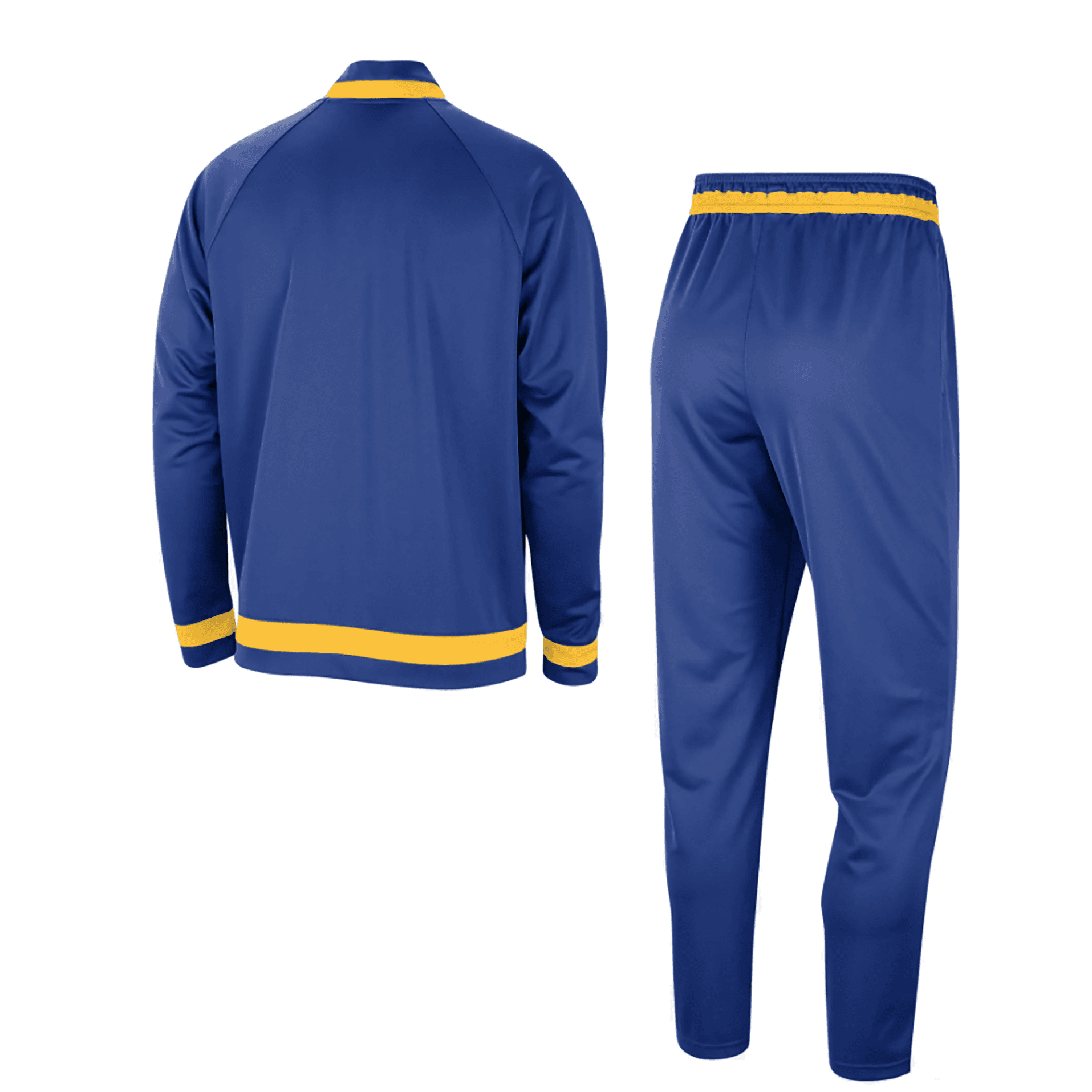 NIKE NBA Completo Tuta Uomo Nba Courtside Starting Five Dri Fit Tracksuit Golwar Rush Blue/amarillo - 3