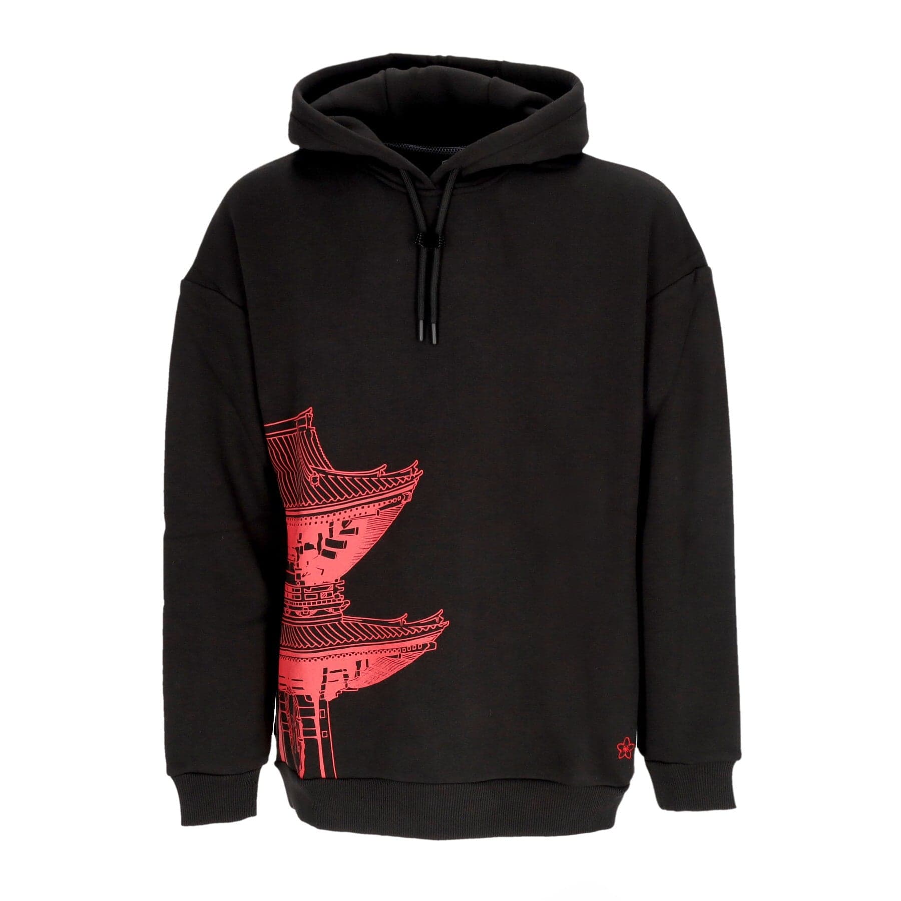 DOLLY NOIRE Felpa Cappuccio Uomo Bench Tokyo Over Hoodie Black/magenta - 3