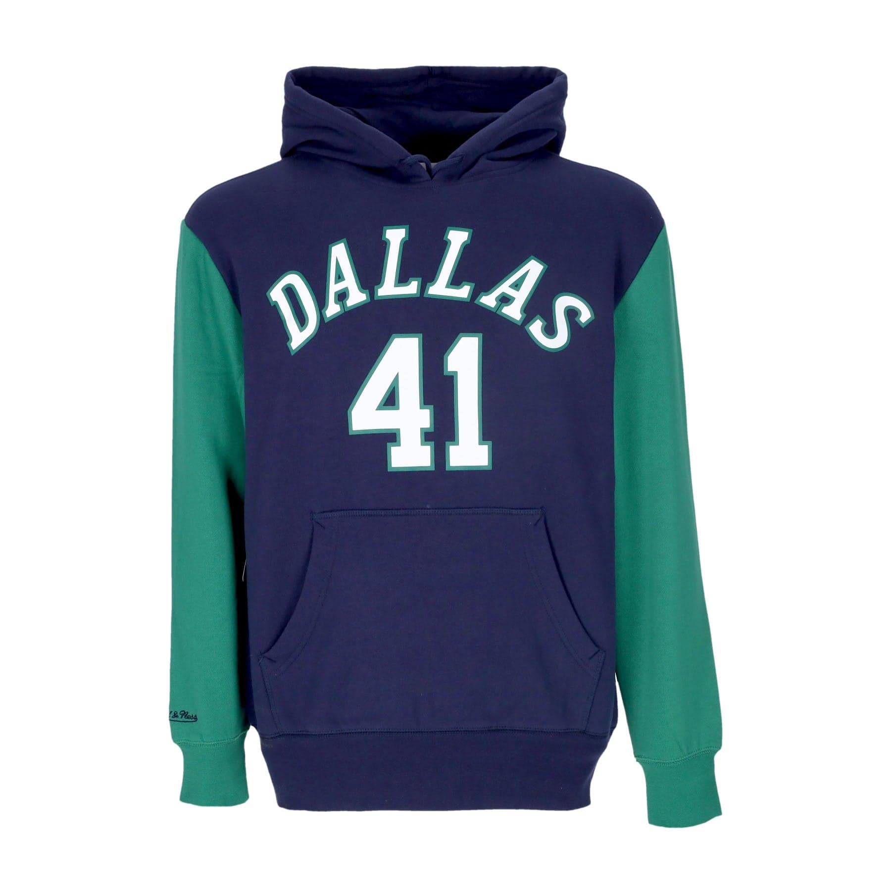 MITCHELL &amp; NESS Felpa Cappuccio Uomo Nba Fashion Fleece Hoodie 1998 No 41 Dirk Nowitzki Hardwood Classics  Dalmav Original Team Colors - 3