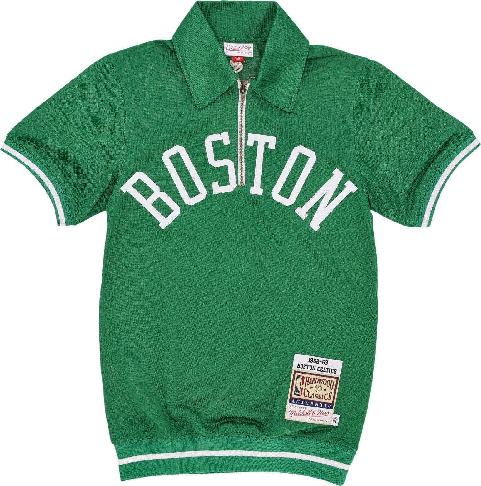 MITCHELL &amp; NESS Maglietta Uomo Nba Shooting Shirt 1962 No Player Name Boscel Kelly Green – Mitchell & Ness – giacca