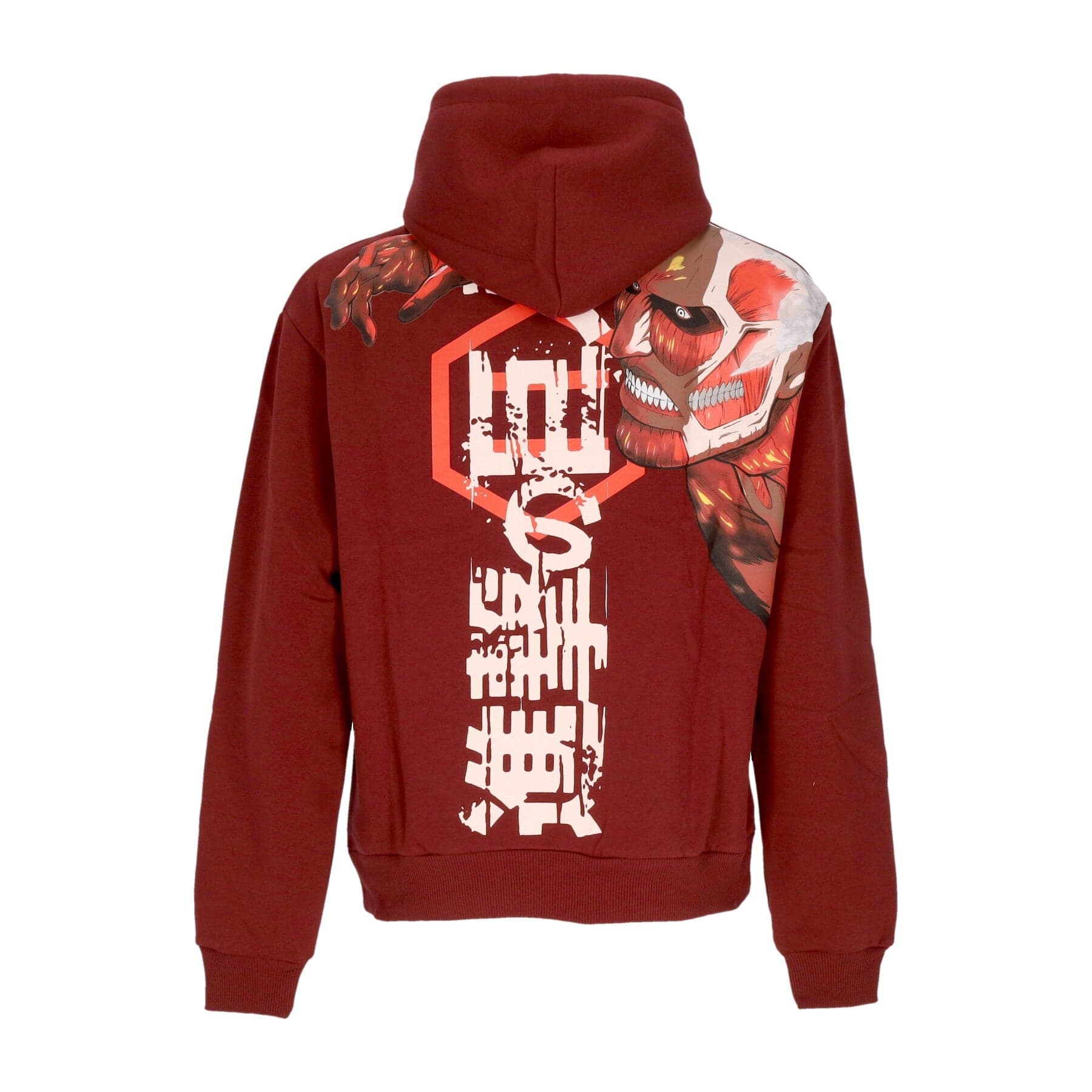 DOLLY NOIRE Felpa Cappuccio Uomo Aot Hoodie X Attack On Titan Red - 3