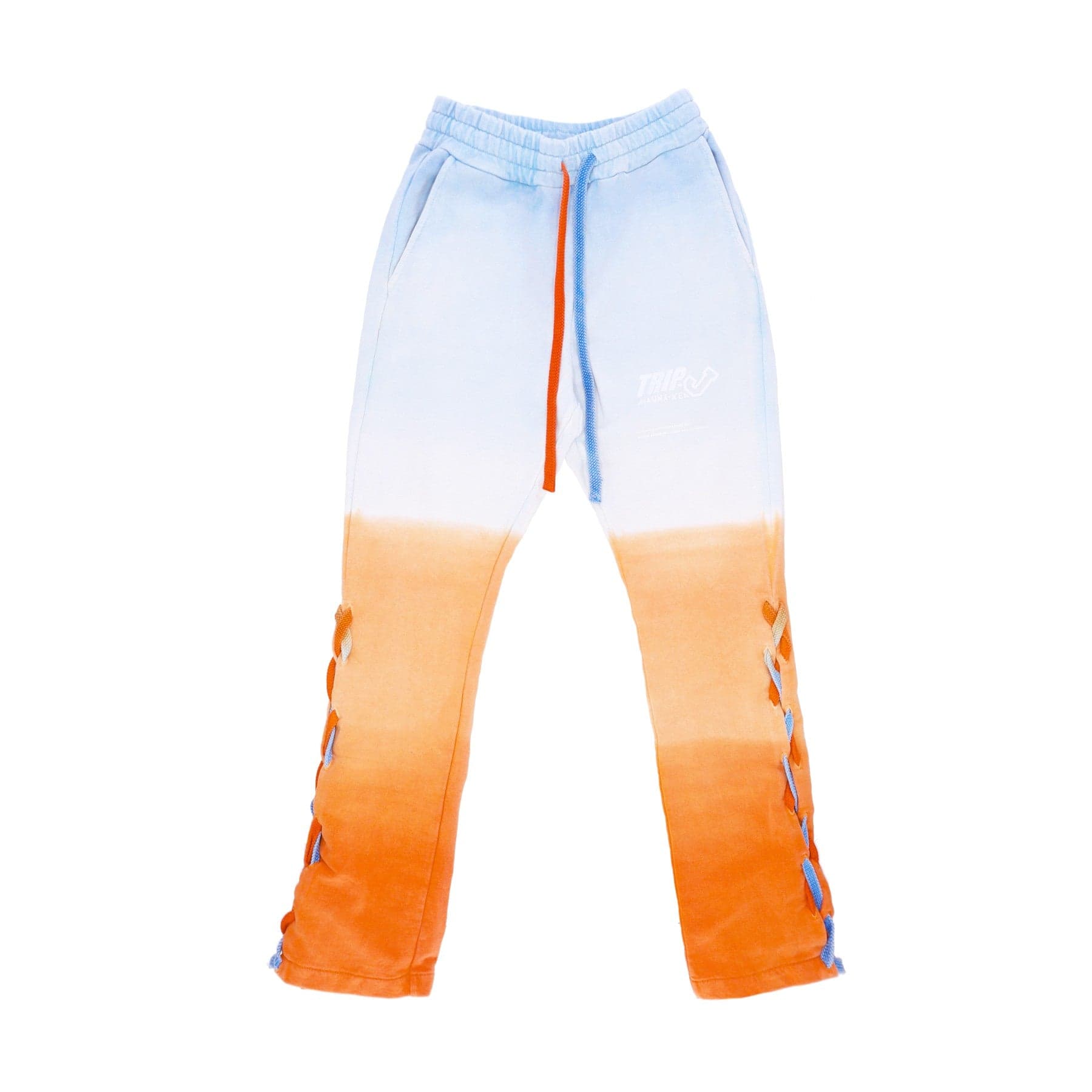 MAUNA-KEA Pantalone Tuta Leggero Uomo Degrade' Flare Pants X Triple J Cyan/orange - 5