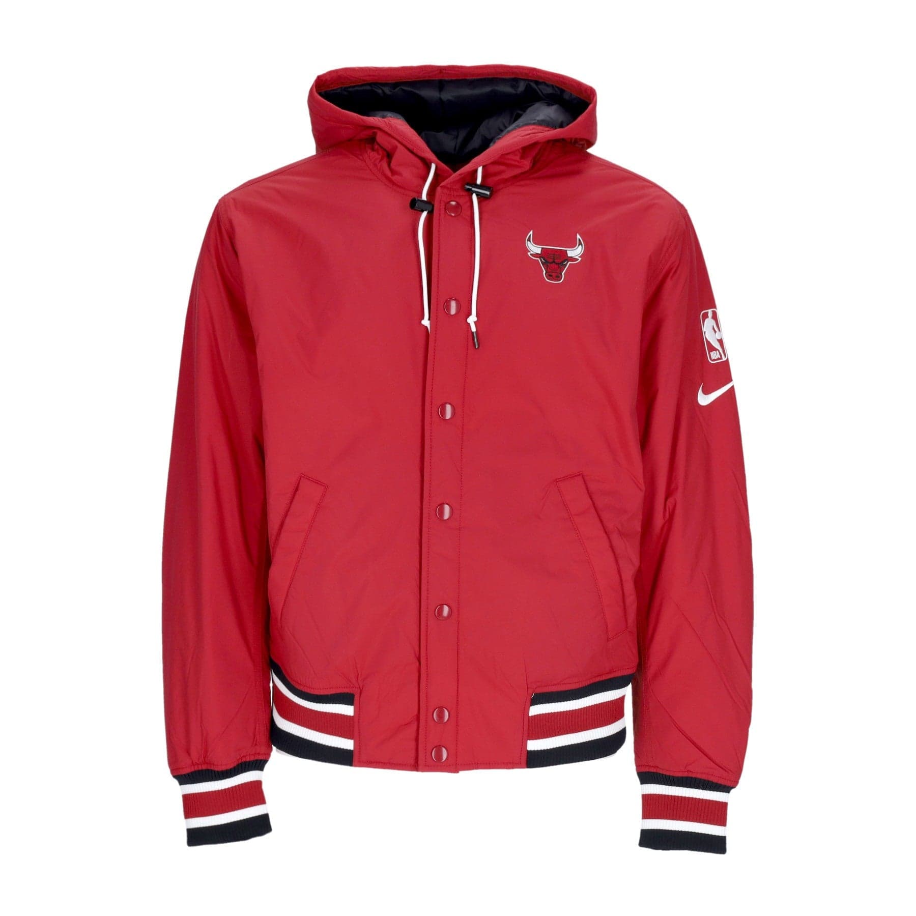 NIKE NBA Giubbotto Uomo Nba City Edition Full Snap Jacket Chibul Team Crimson/black/white/black - 5