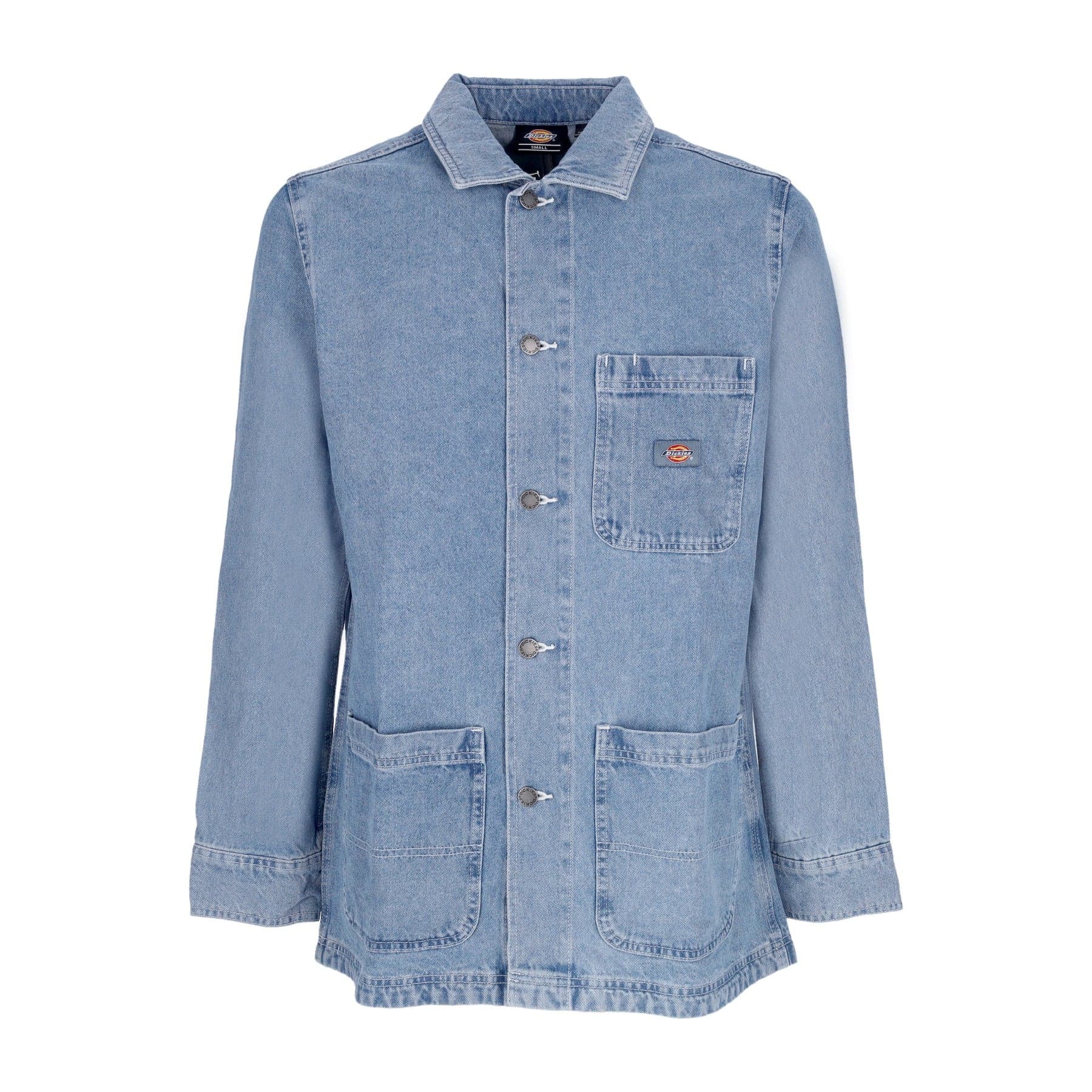DICKIES Giacca Workwear Uomo Denim Chore Coat Light Wash - 5