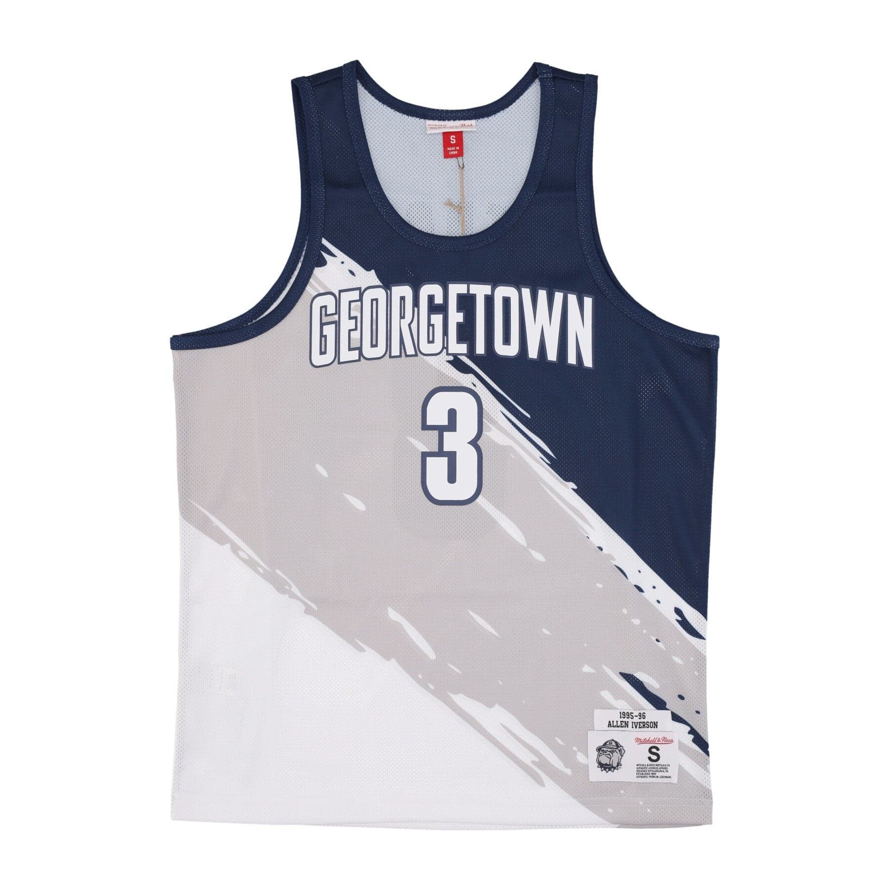 MITCHELL &amp; NESS Canotta Basket Uomo Ncaa Paint Brush Mesh Tank No 3 Allen Iverson Geohoy Multi/white - 3