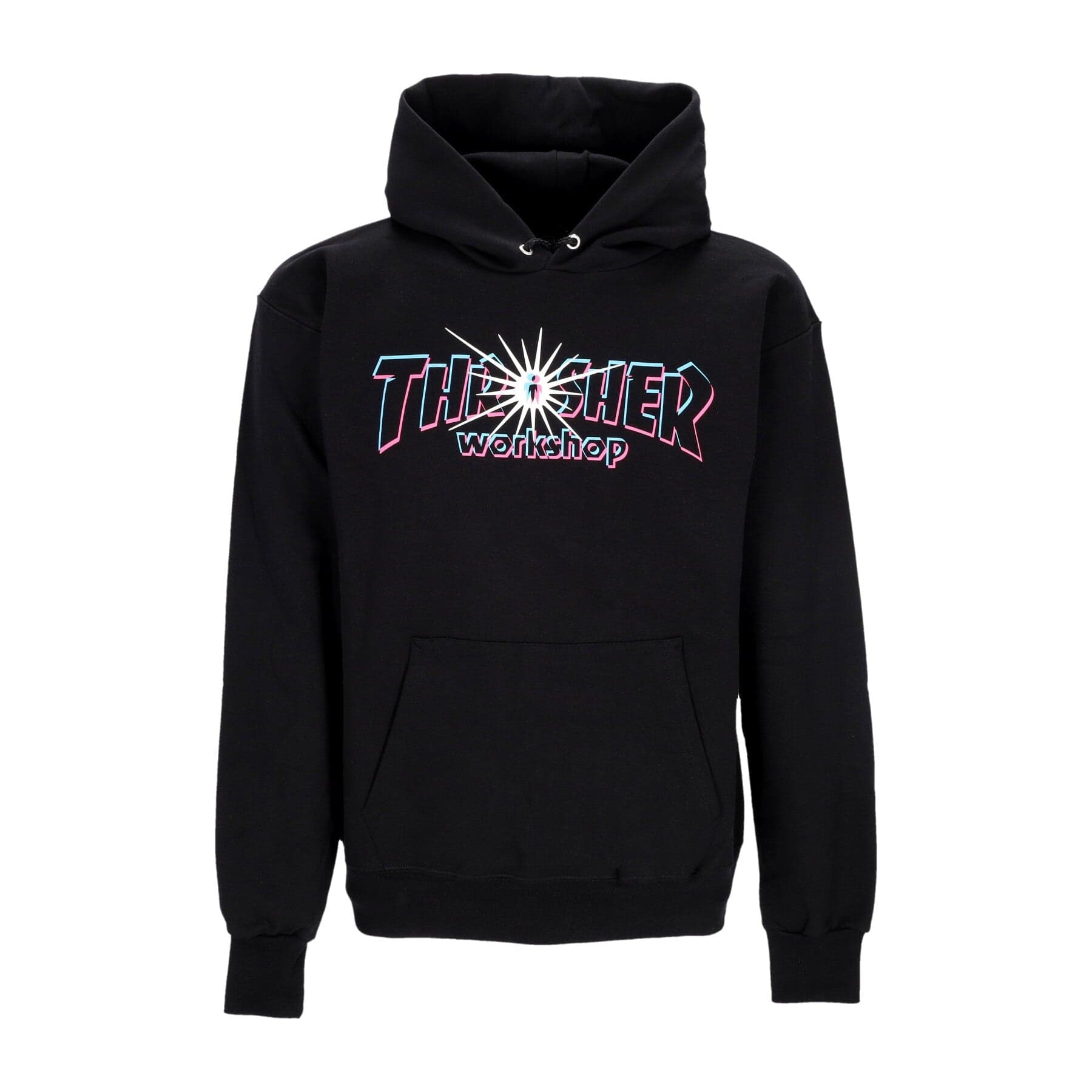 THRASHER Felpa Cappuccio Uomo Nova Hoodie X Aws Black - 3