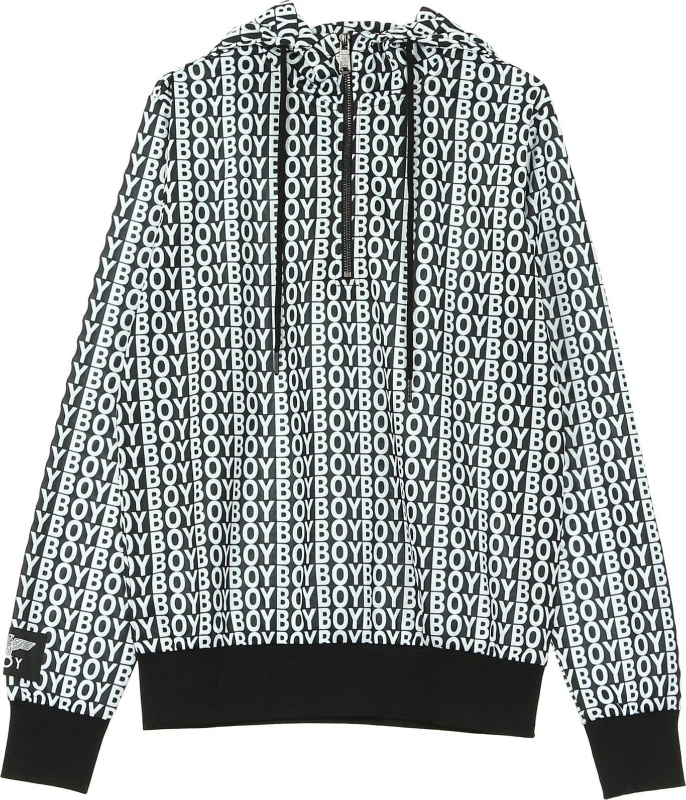 BOY LONDON Felpa Cappuccio Uomo Aver Hood Black/white - 3