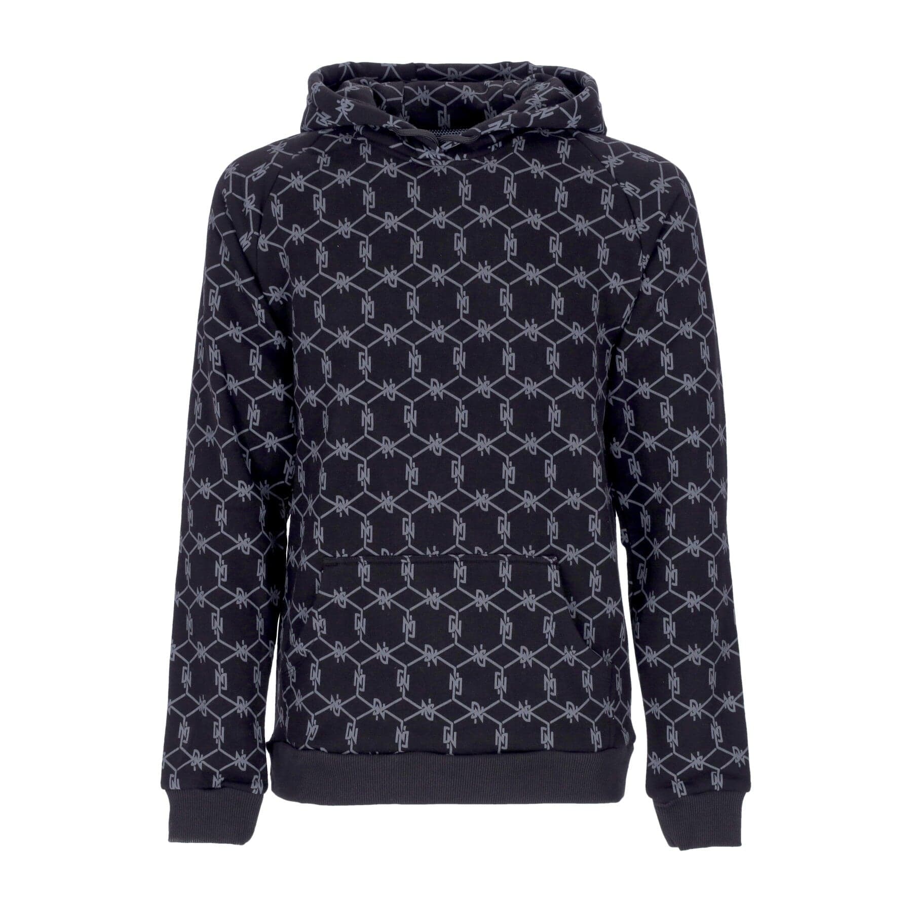 DOLLY NOIRE Felpa Cappuccio Uomo Monogram Hoodie Black - 4