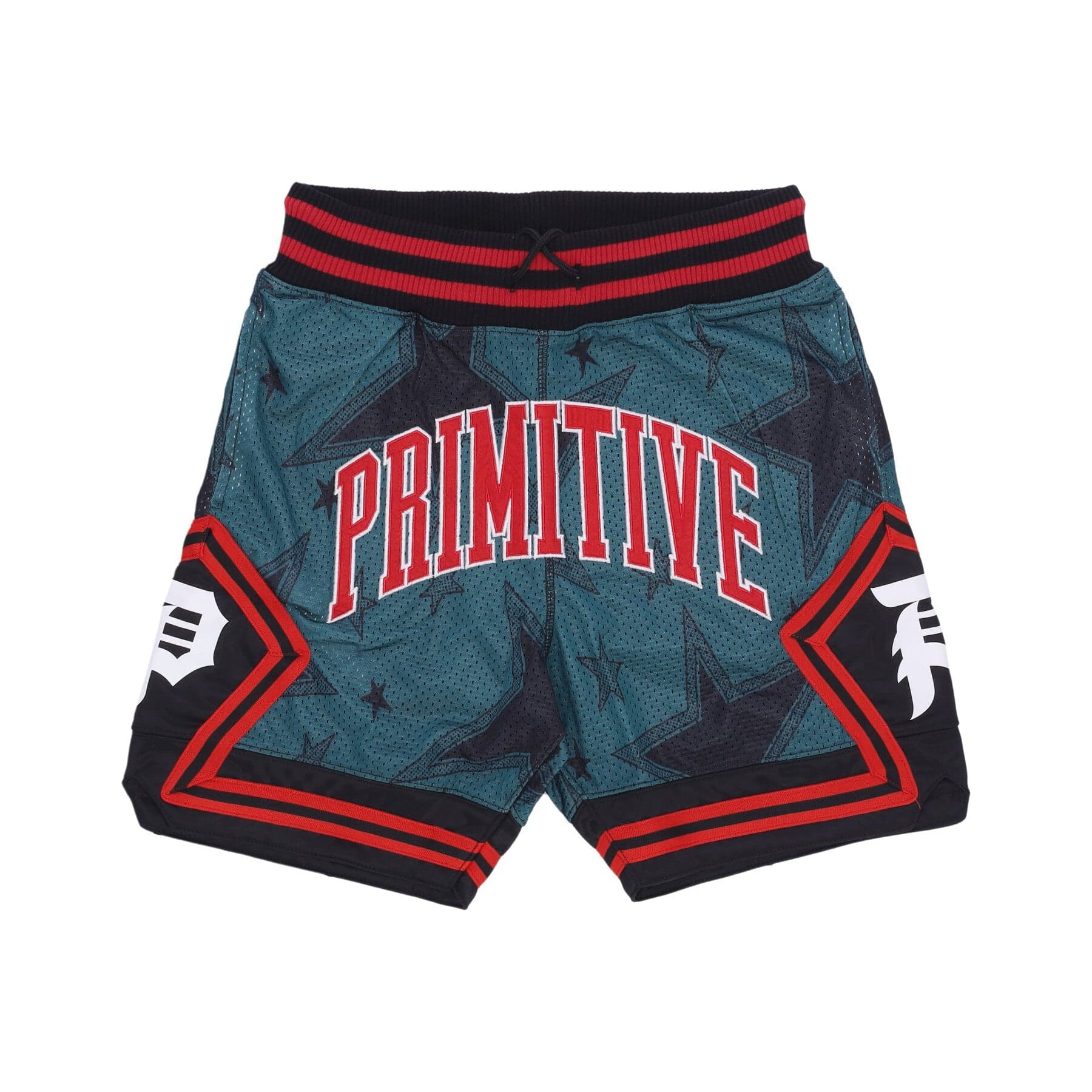 PRIMITIVE Pantaloncino Tipo Basket Uomo Mesh Basketball Short Green - 3