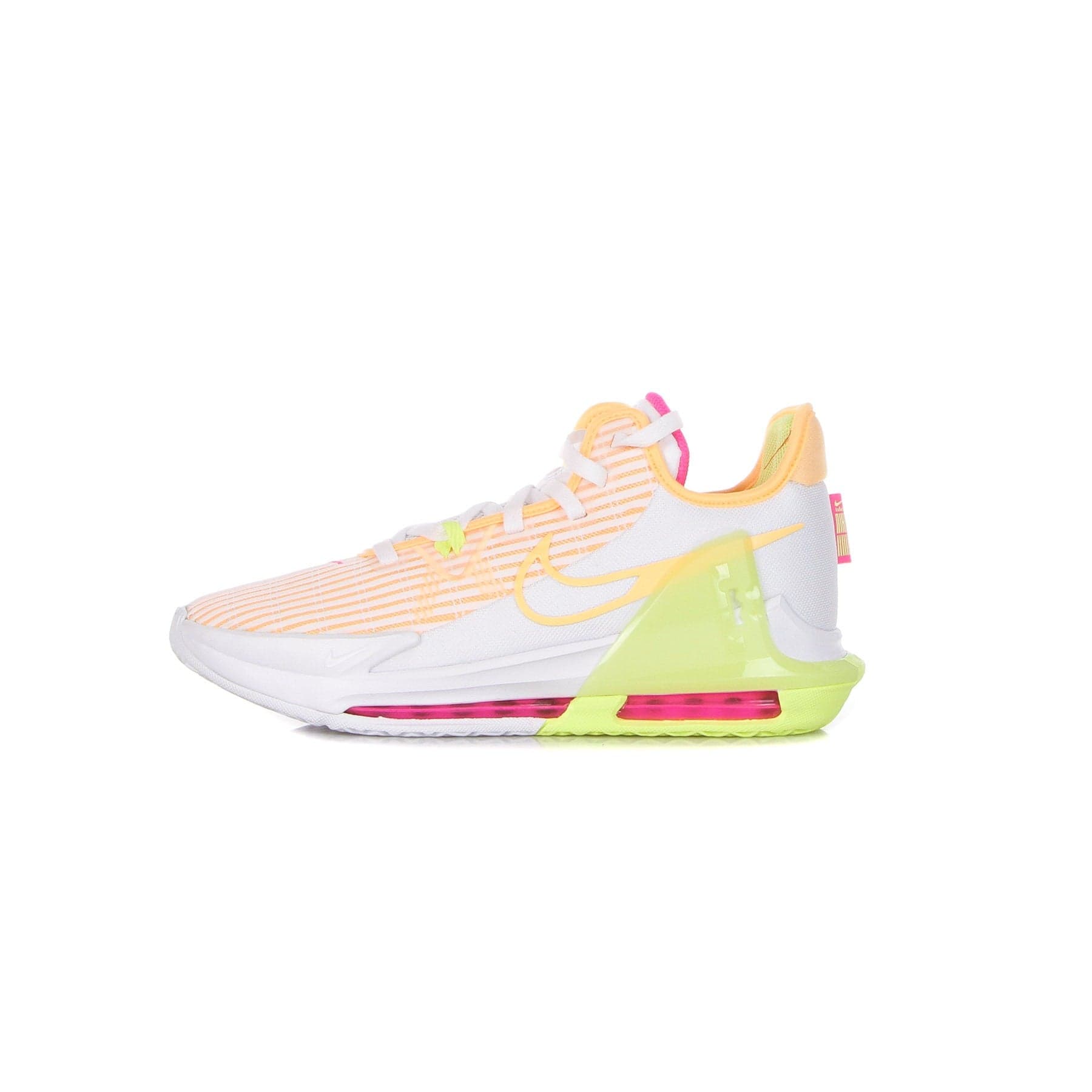 NIKE NBA Scarpa Basket Uomo Lebron Witness Vi White/lt Lemon Twist/melon Tint - 13